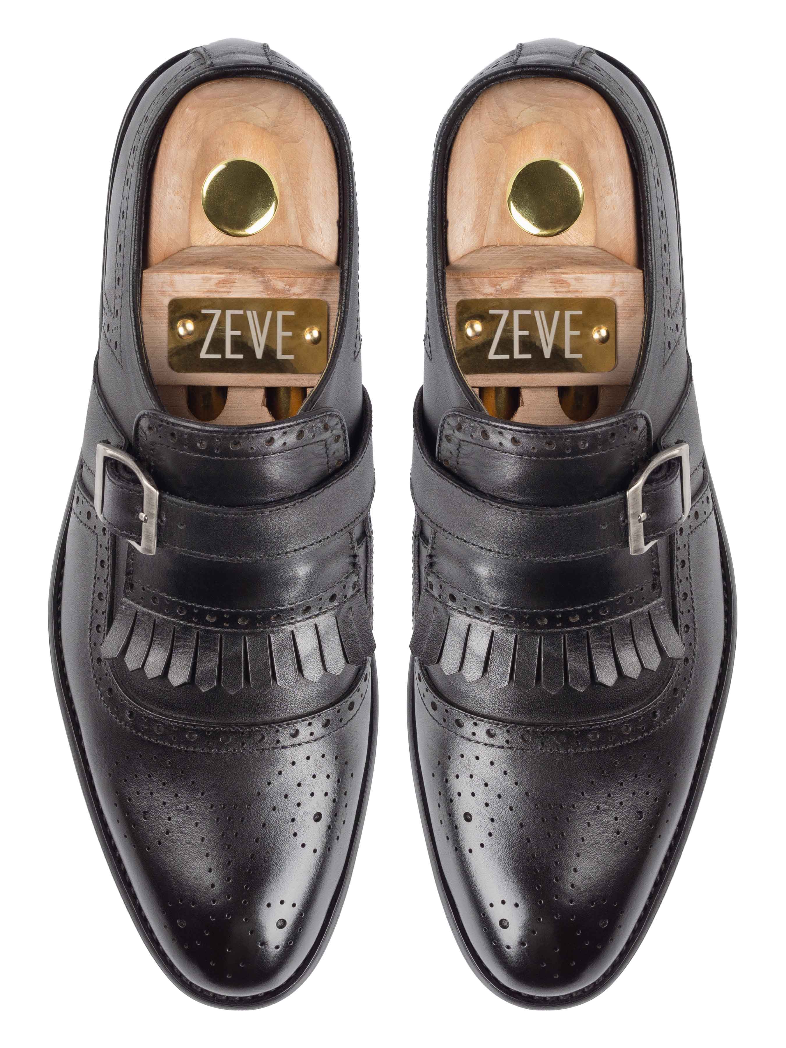 Top-Jean-Single-Monk-Strap-Black - Zeve