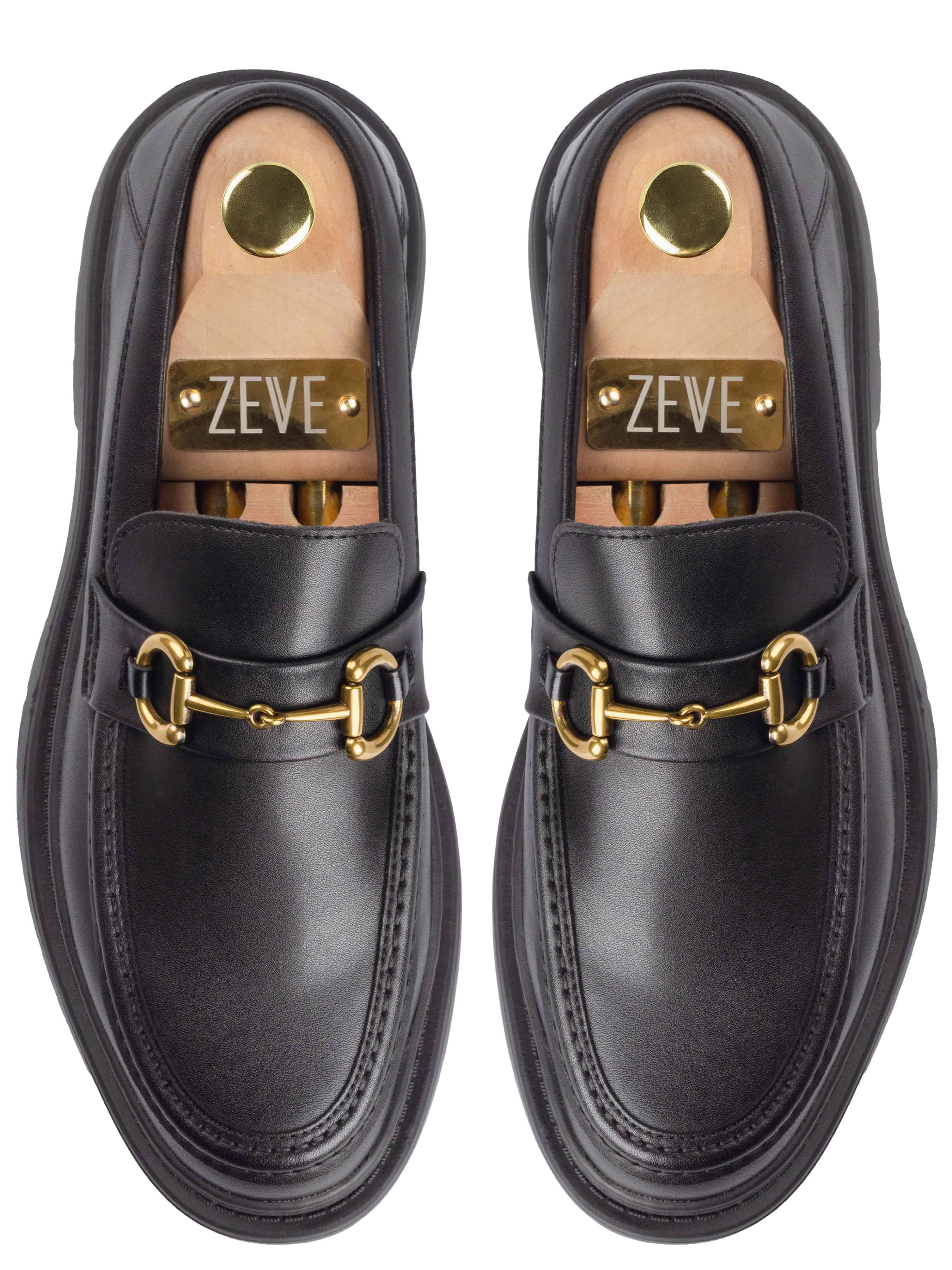 Top-Maurice-Moccasin-Buckle-Loafer-Black-CS - Zeve