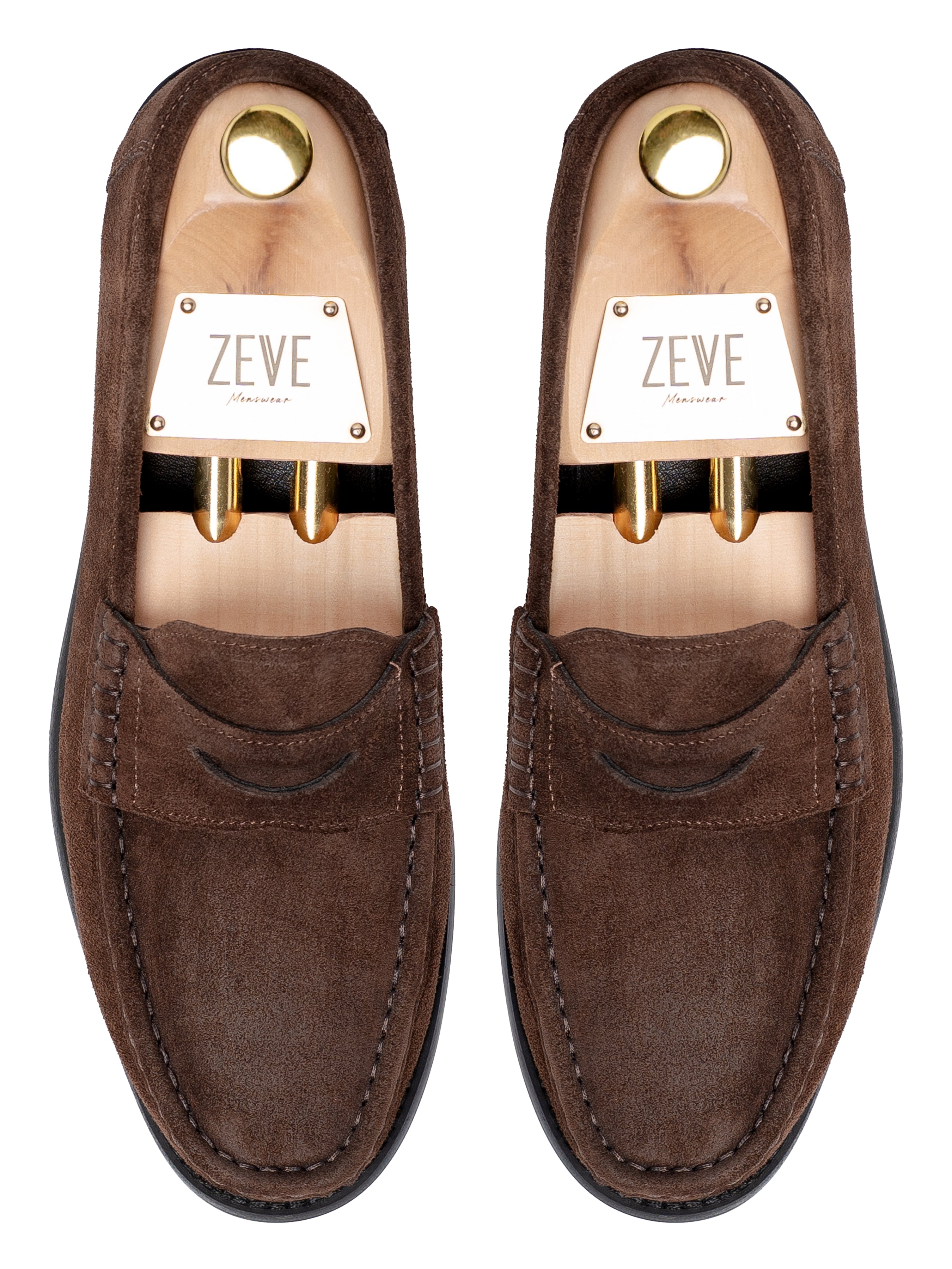 Penny Moccasin Loafer - Tobacco Brown Suede Leather