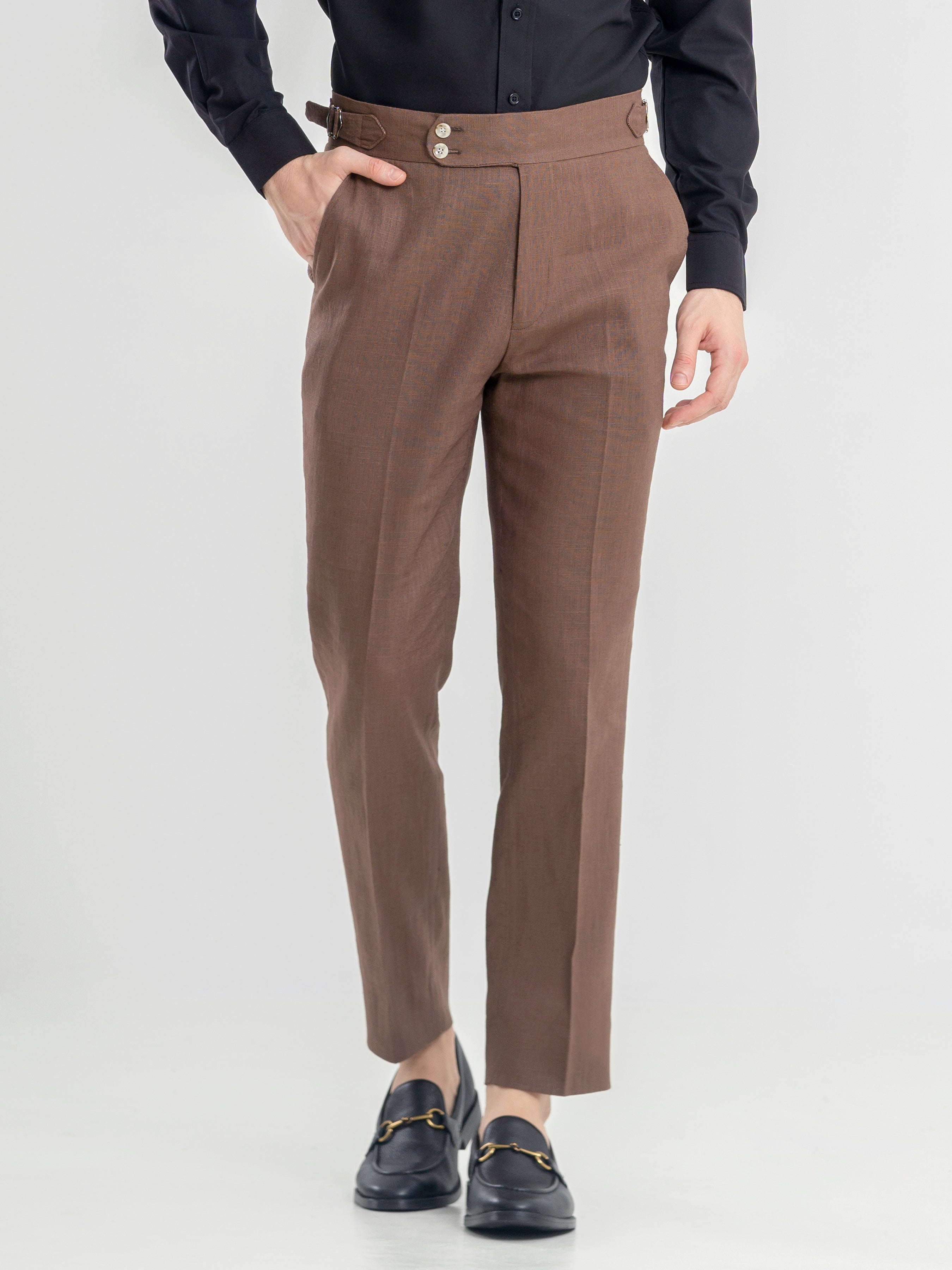 Trousers-With-Side-Adjusters-Linen-Coffee-Plain_05 - Zeve