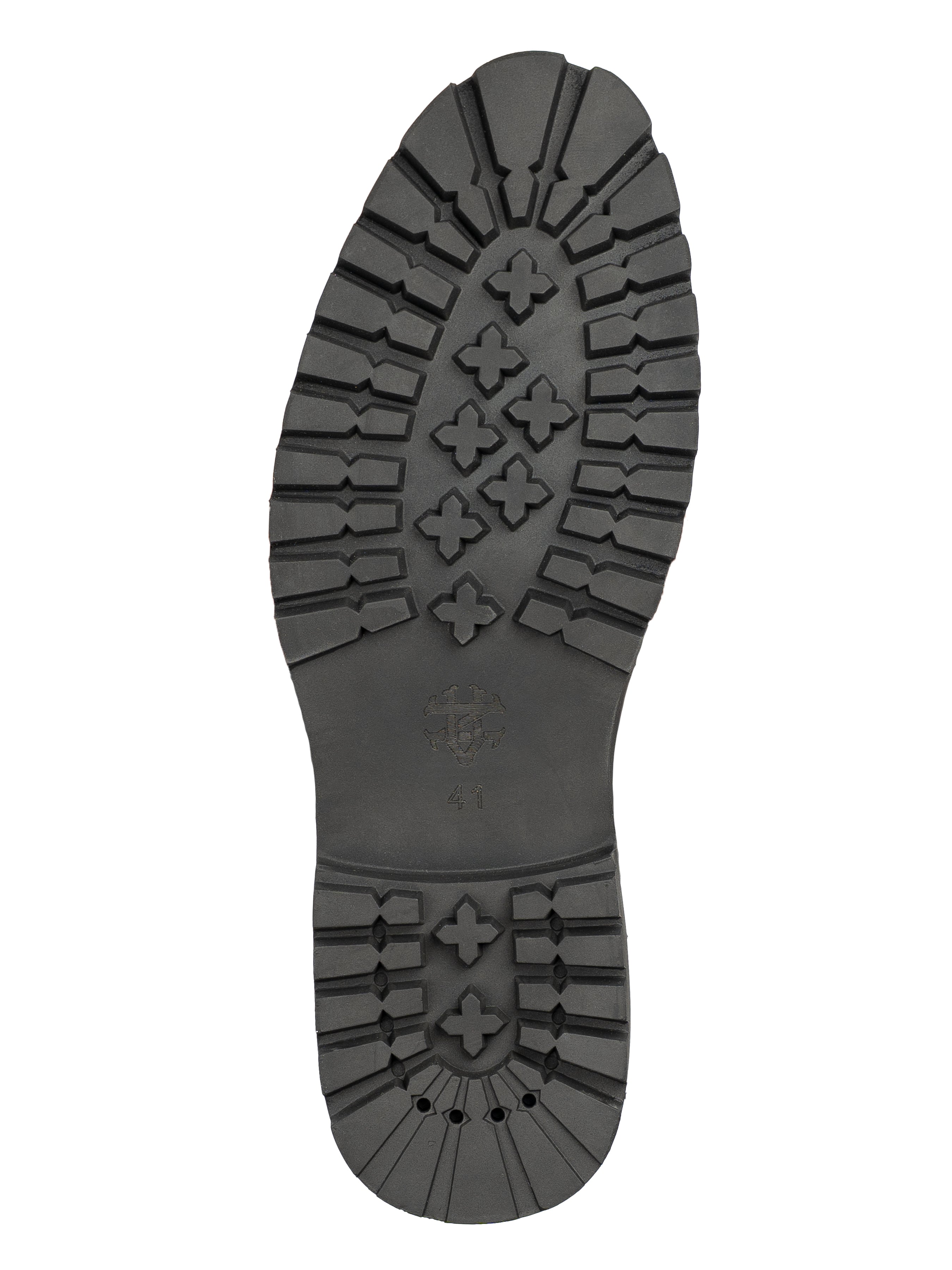 Varden Brogue - Solid Black Leather (Brava Sole)