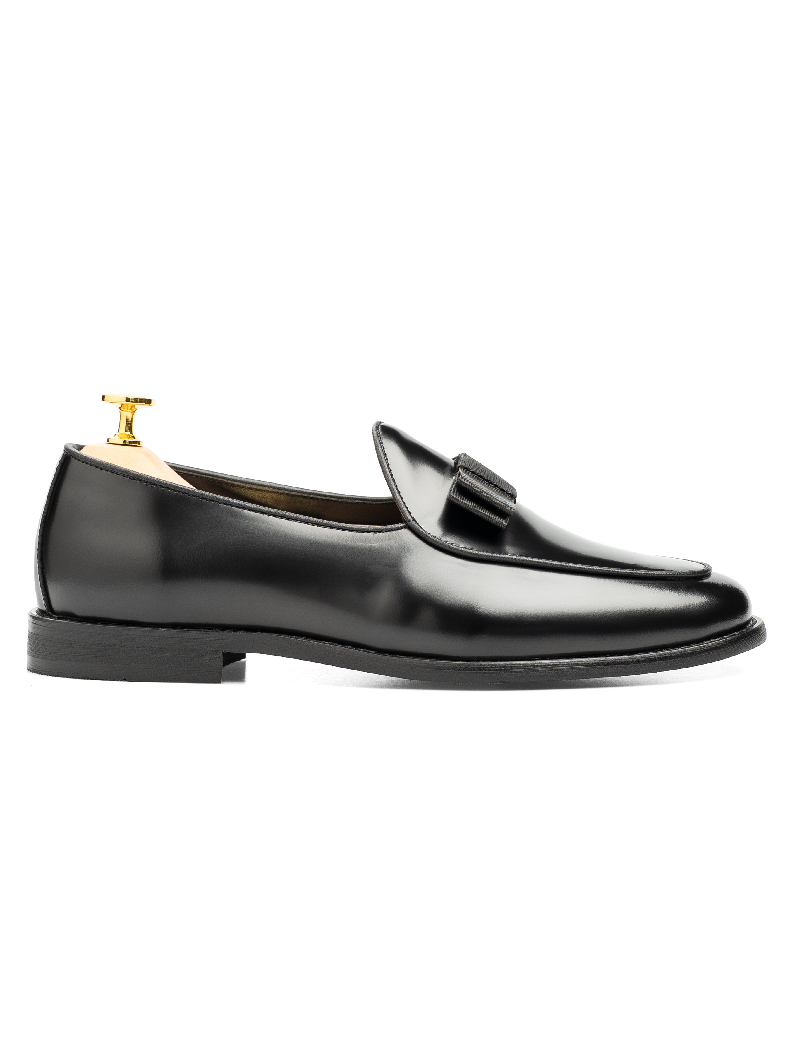VelardoBelgianRibbonBlackPatentLeatherSide - Zeve