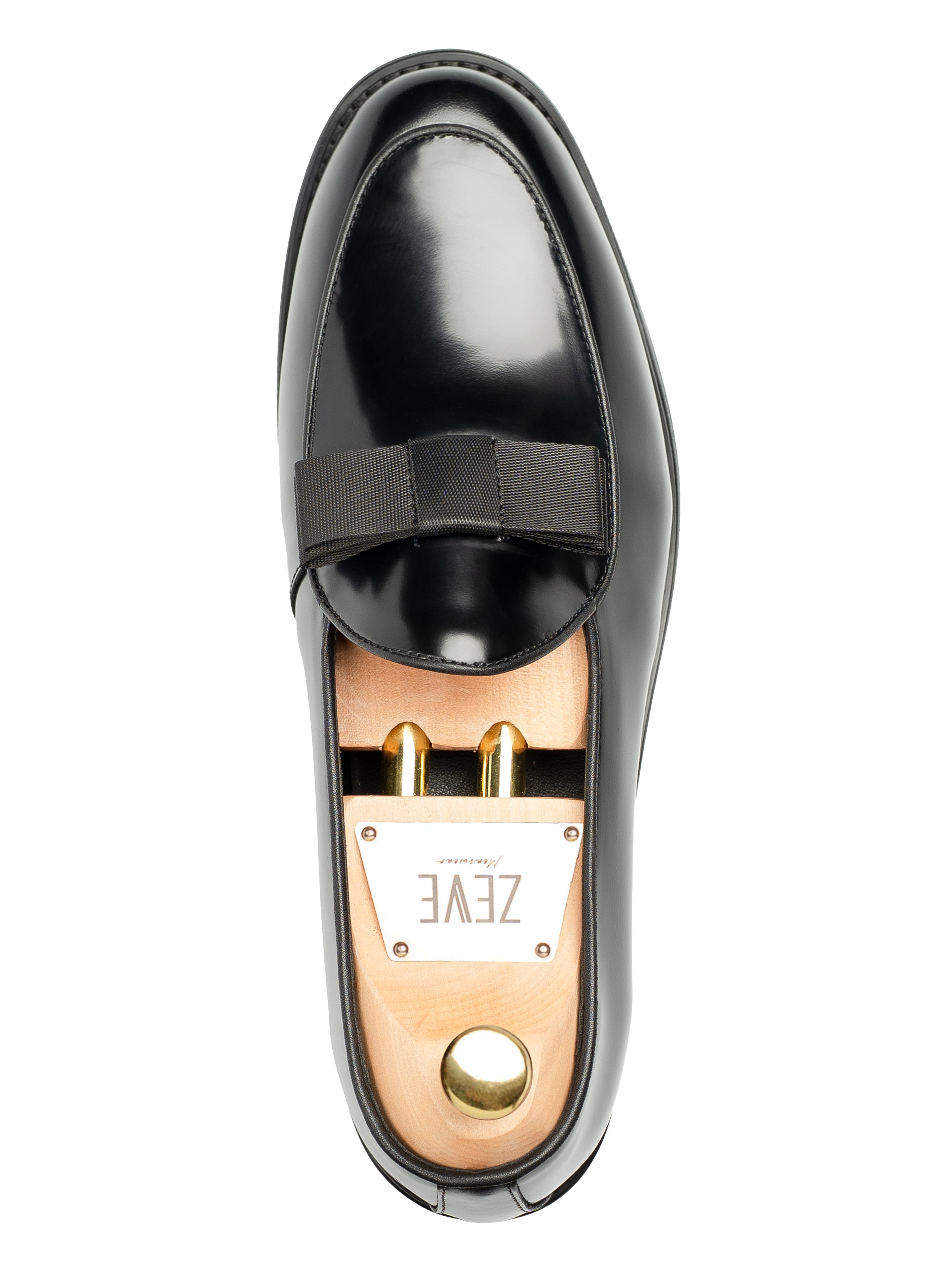 Velardo Belgian Ribbon - Black Polish Leather