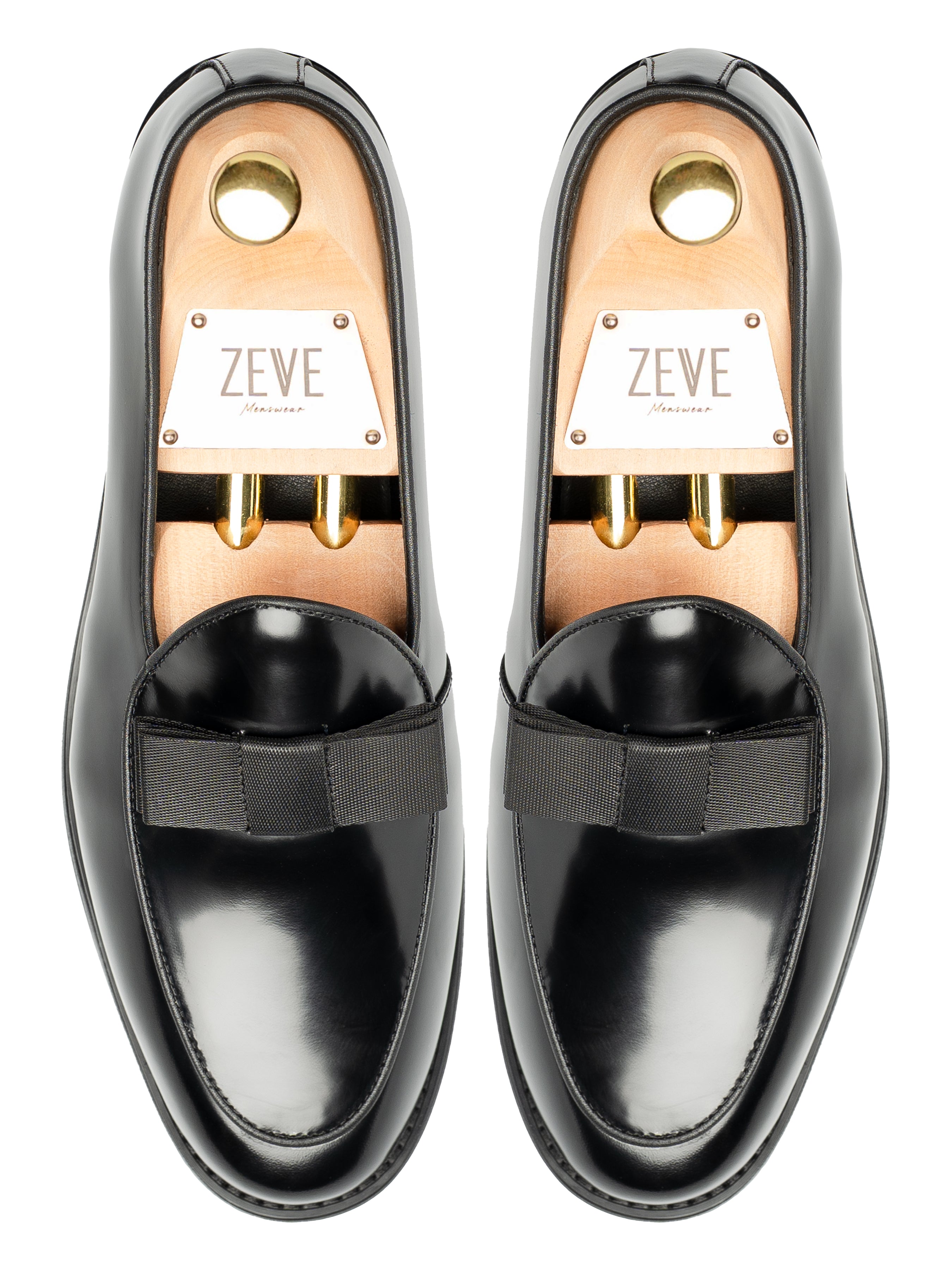 Velardo Belgian Ribbon - Black Polish Leather