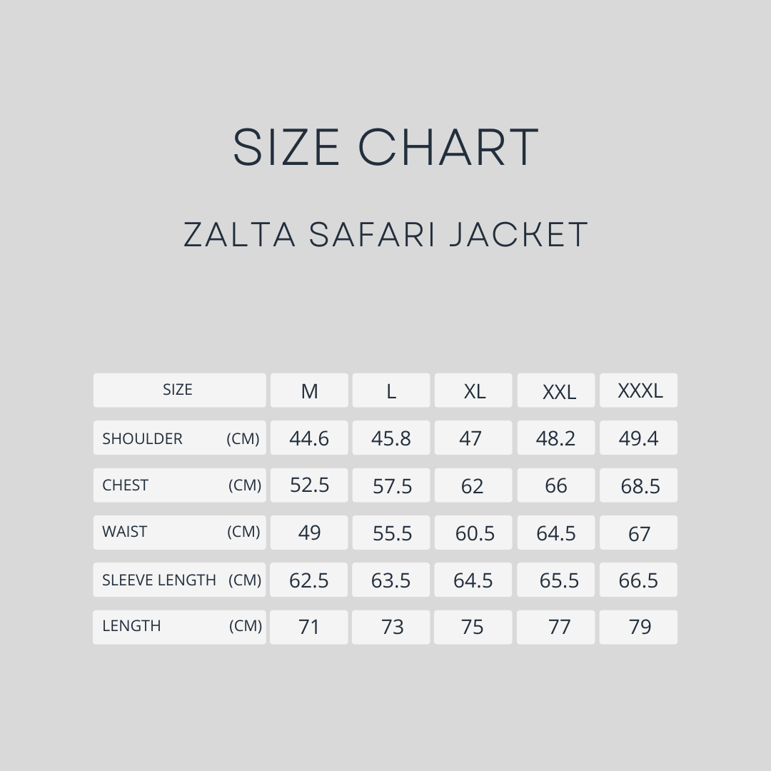 Zalta Safari Jacket - Navy Blue