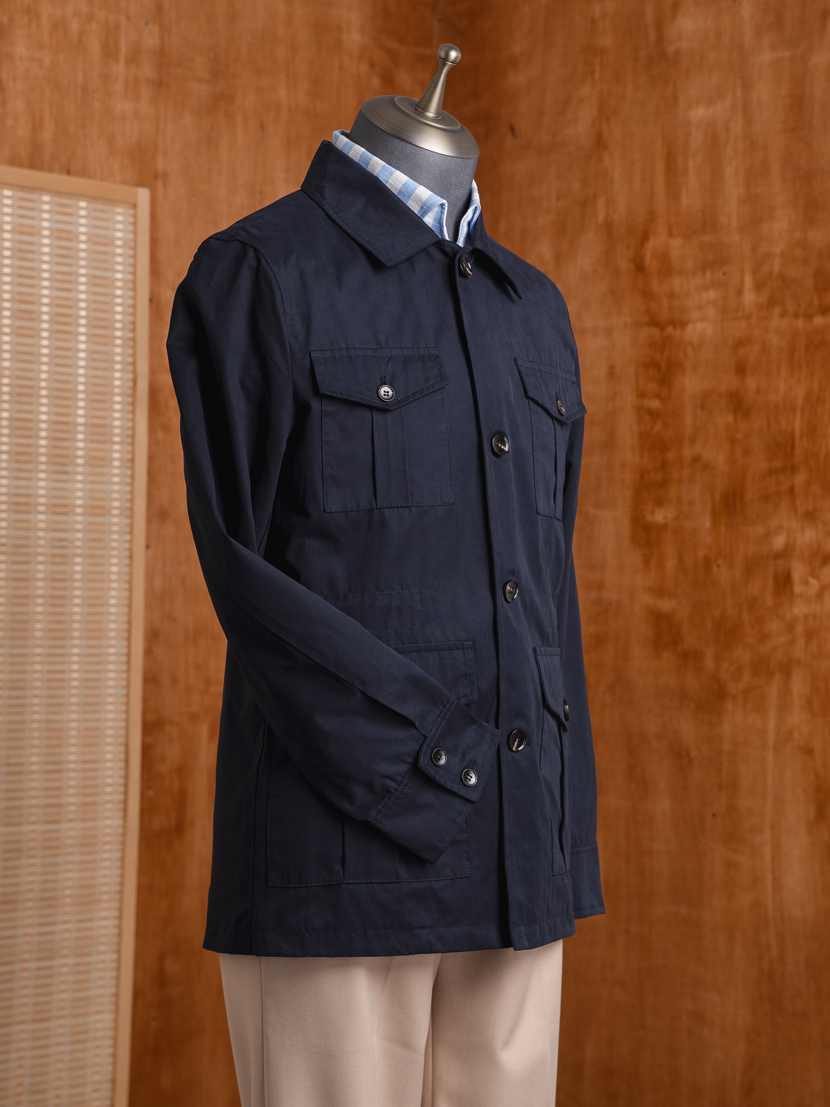 Zalta Safari Jacket - Navy Blue