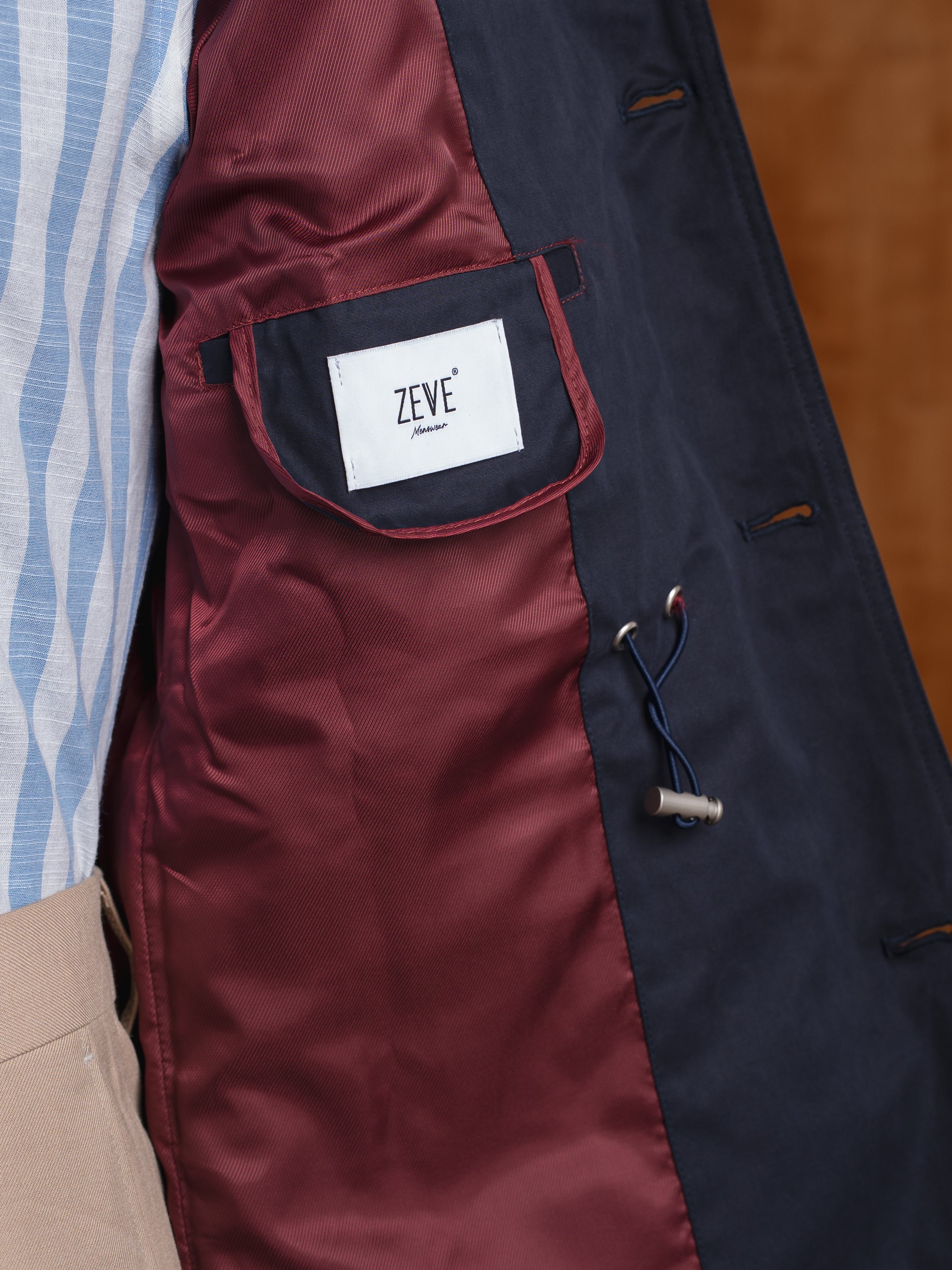 Zalta Safari Jacket - Navy Blue