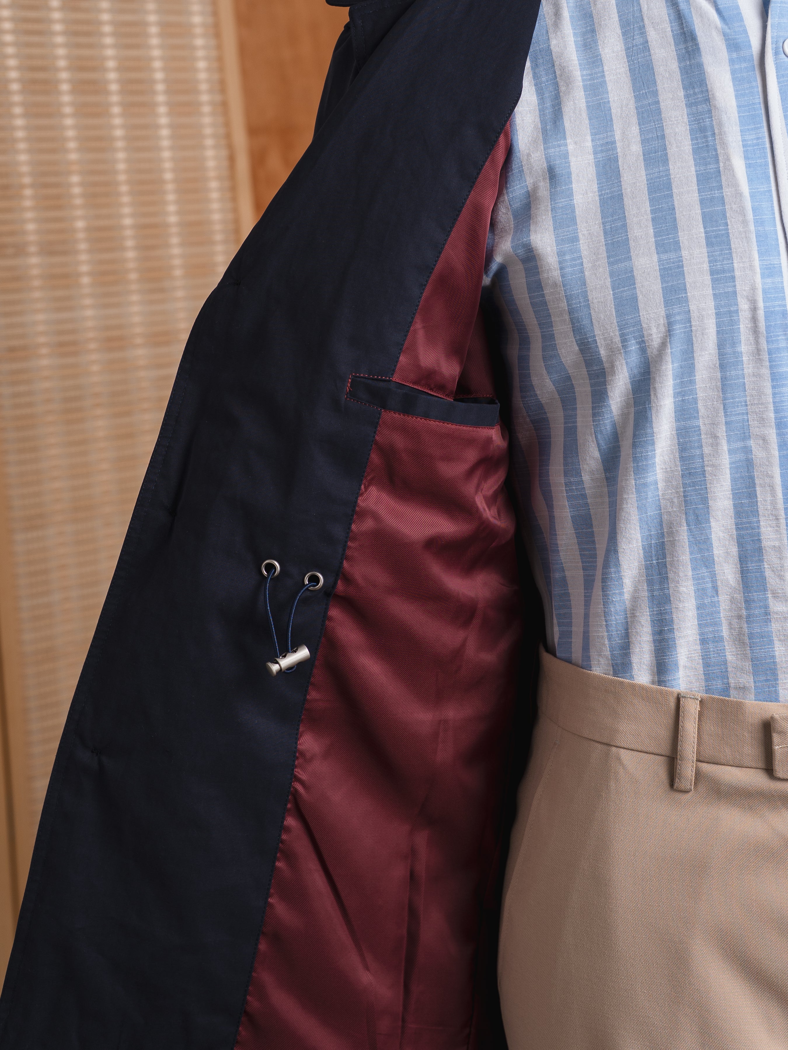 Zalta Safari Jacket - Navy Blue