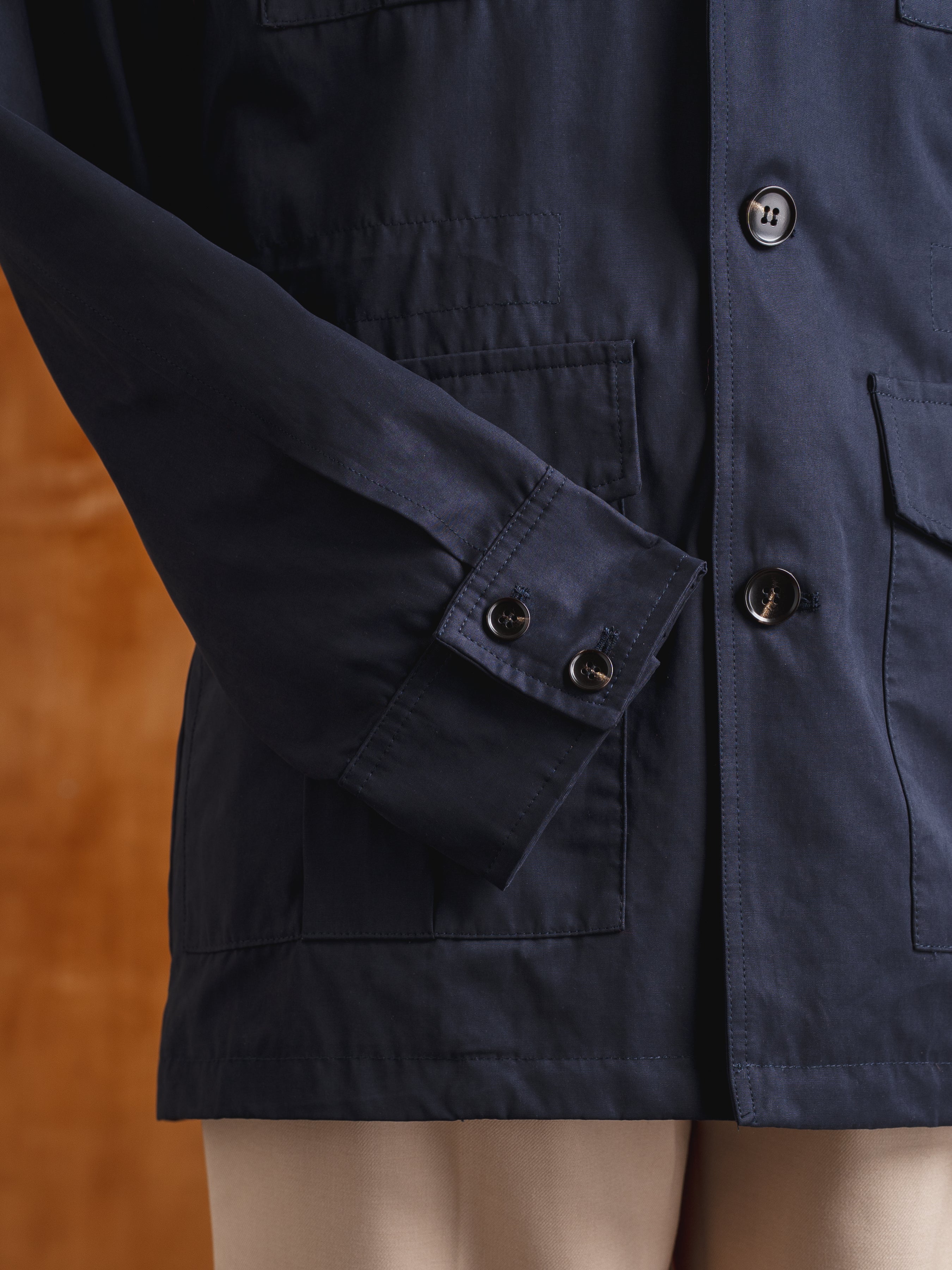 Zalta Safari Jacket - Navy Blue