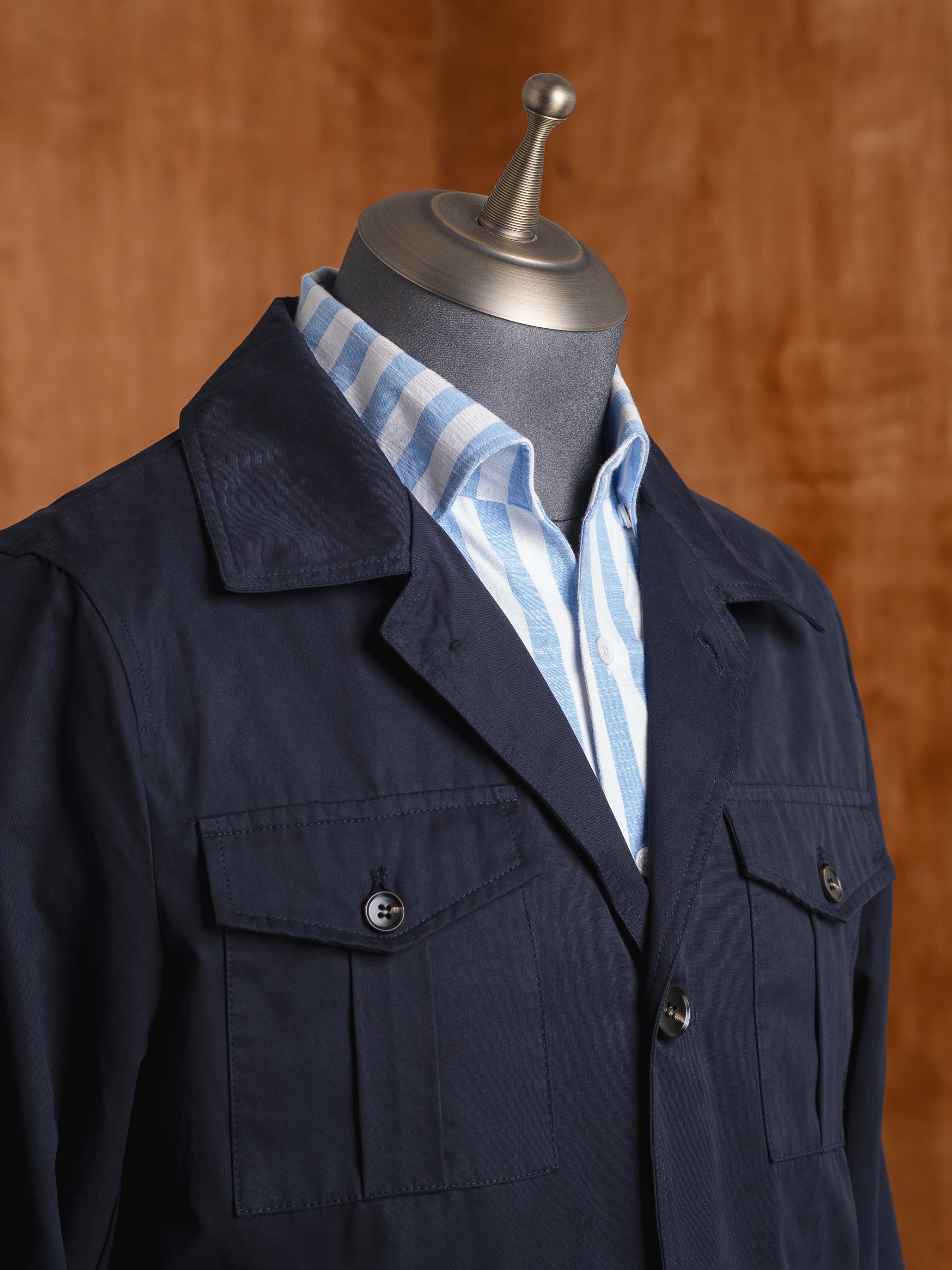 Zalta Safari Jacket - Navy Blue