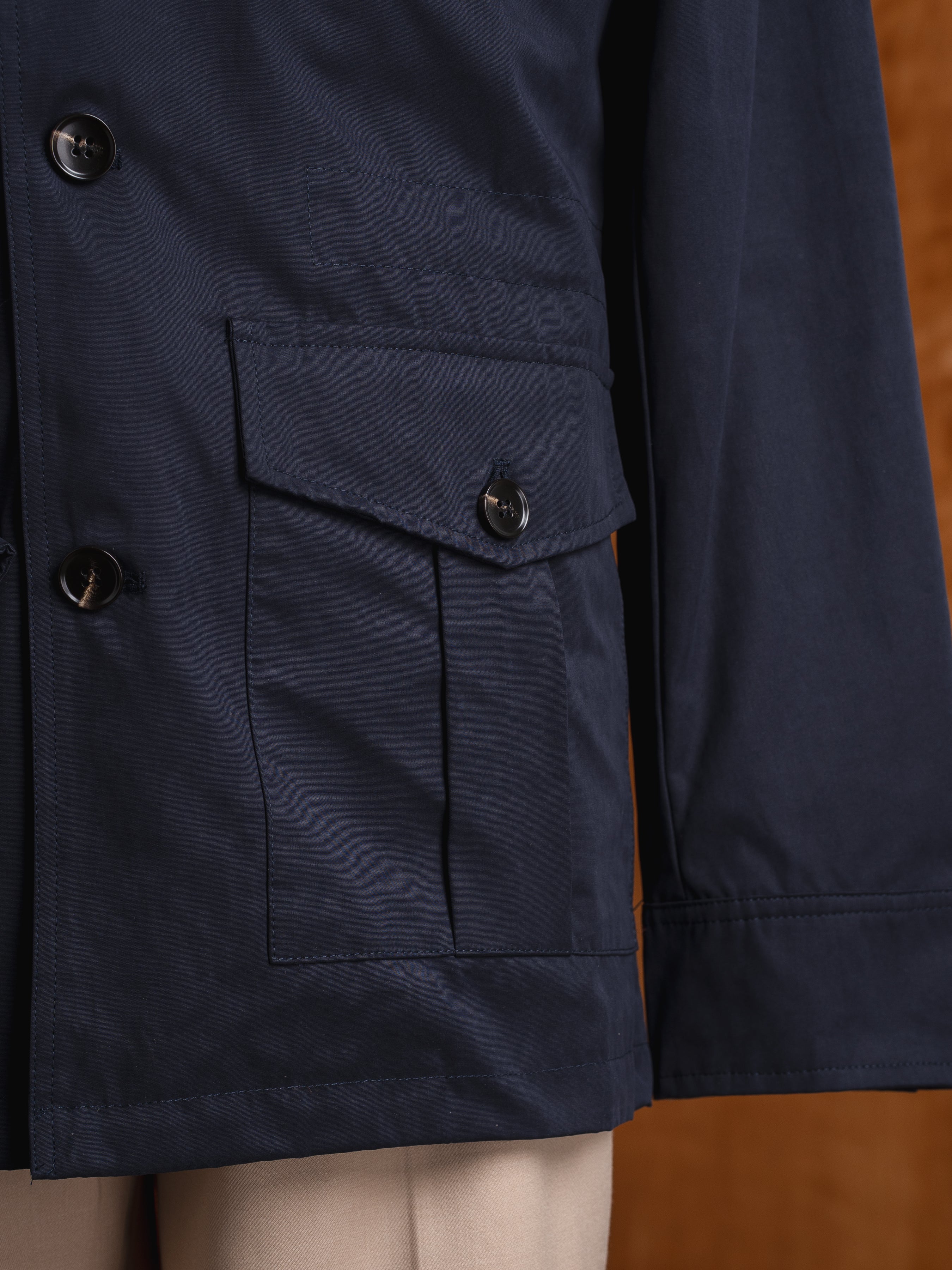 Zalta Safari Jacket - Navy Blue