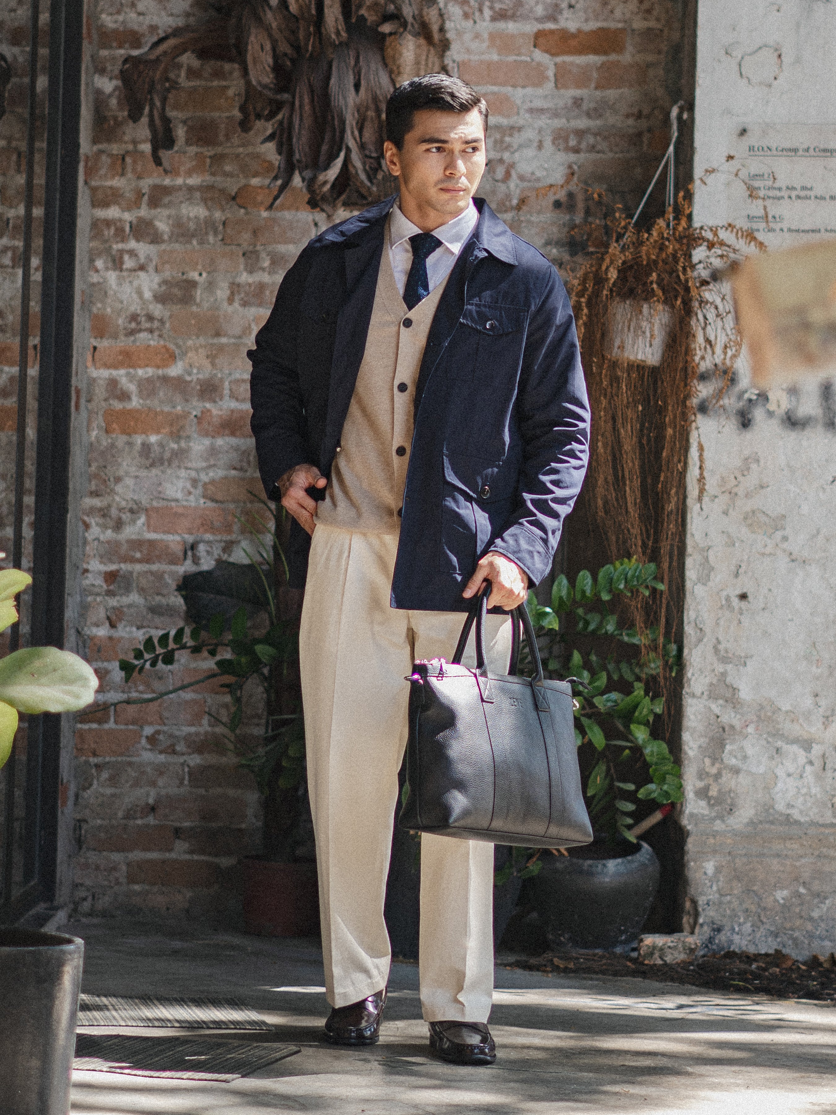 Zalta Safari Jacket - Navy Blue