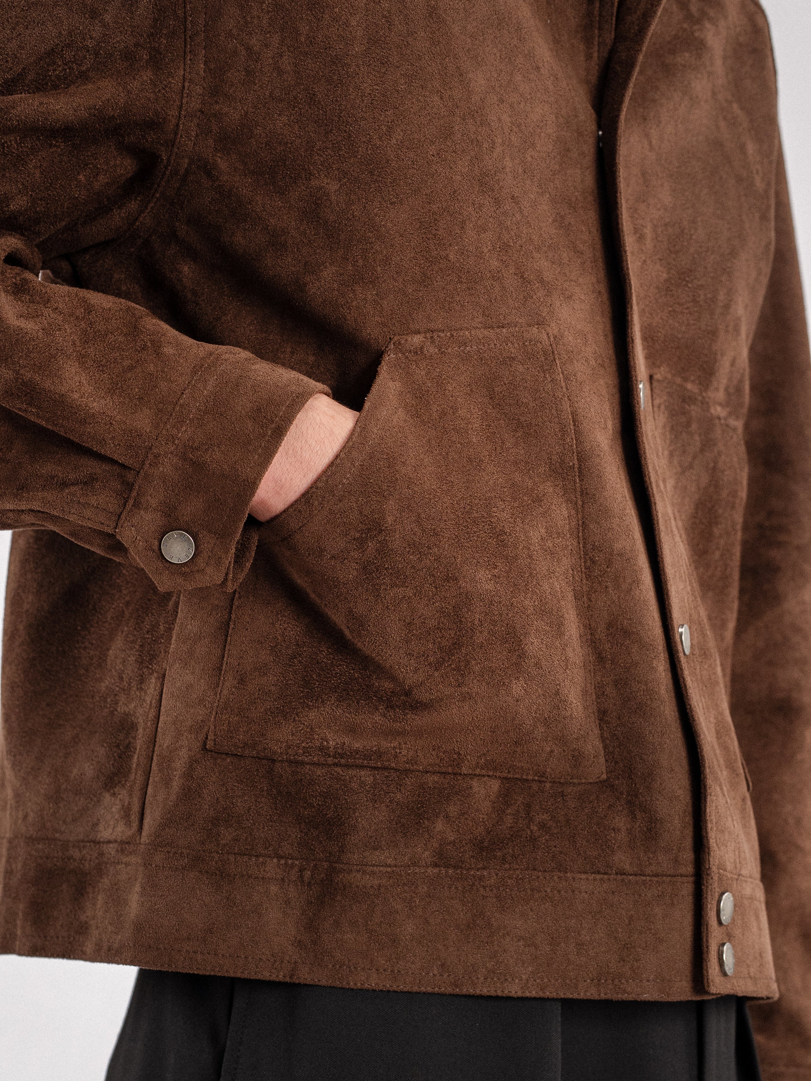 Zander Suede Jacket - Coffee