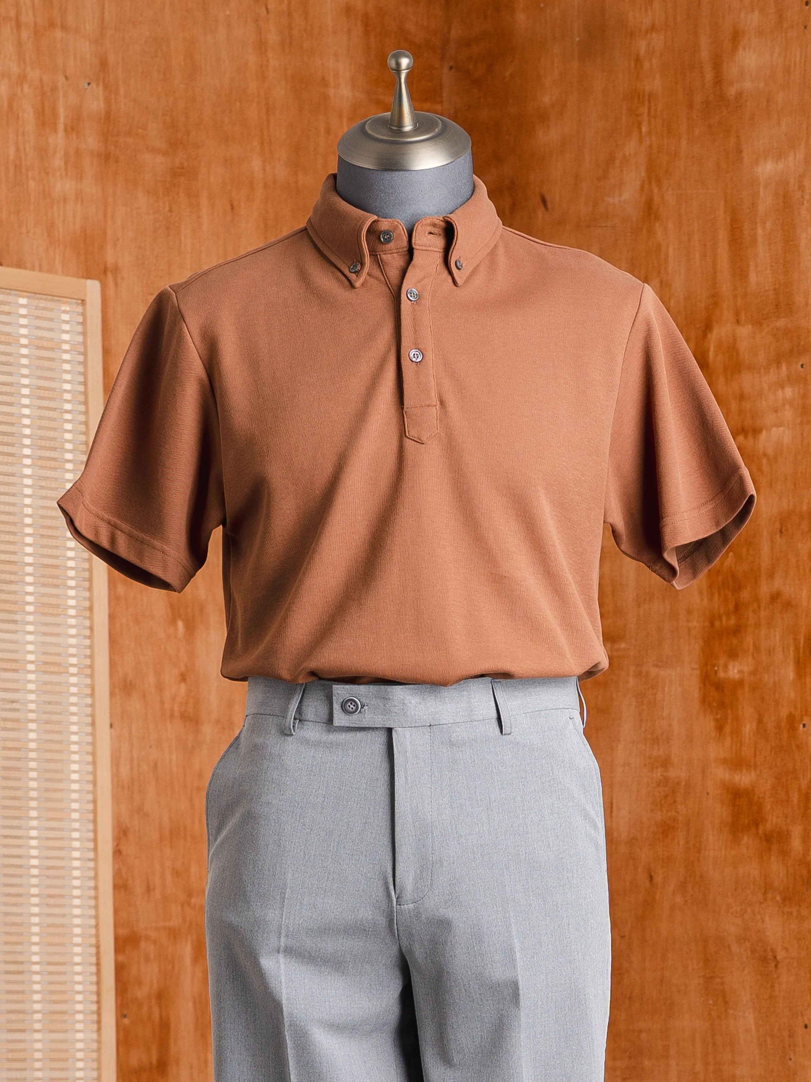 Zane Polo Tee - Brown