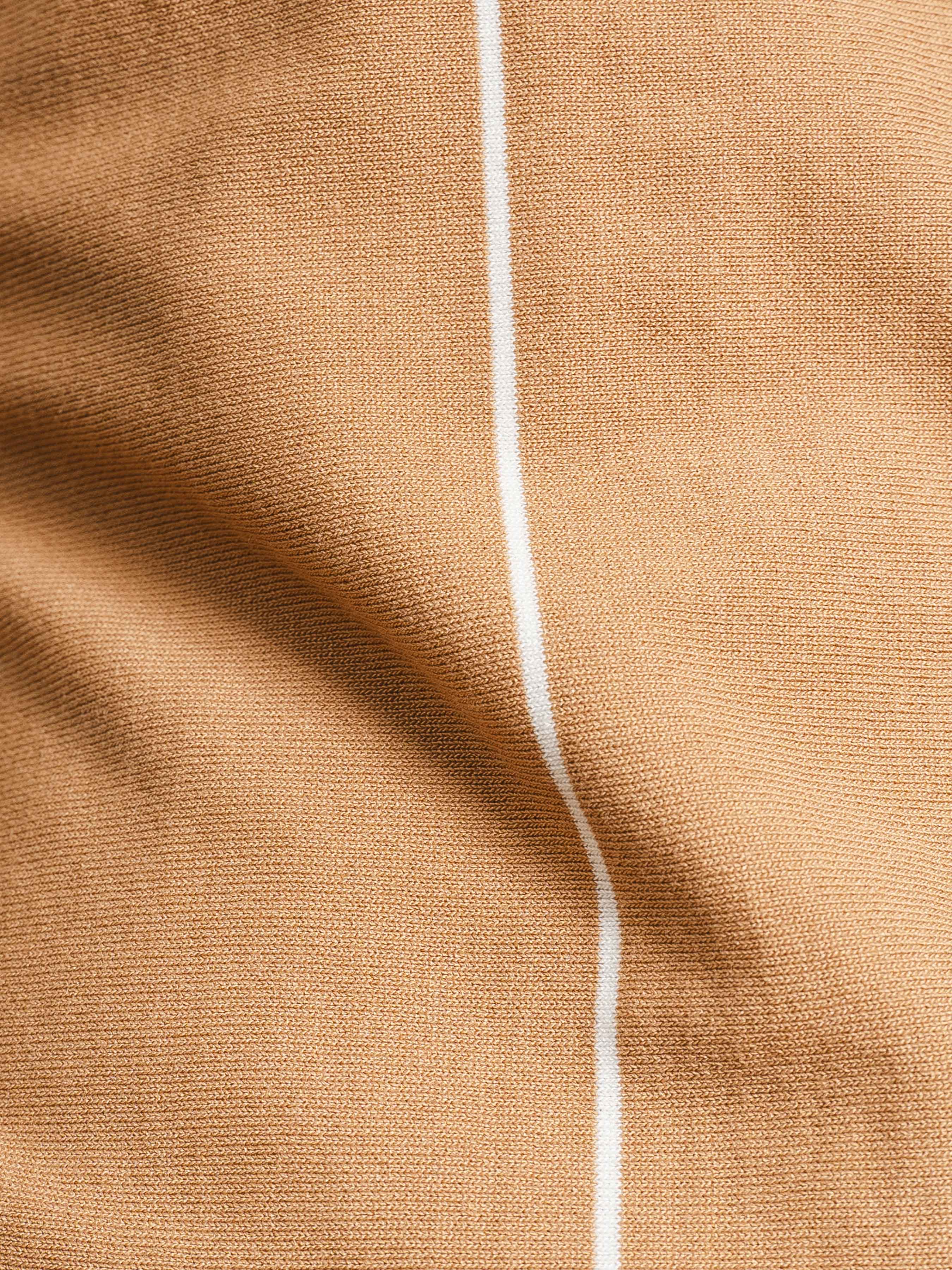 ZeccaStripeKnitTeeCamelQuarter-Zip9 - Zeve