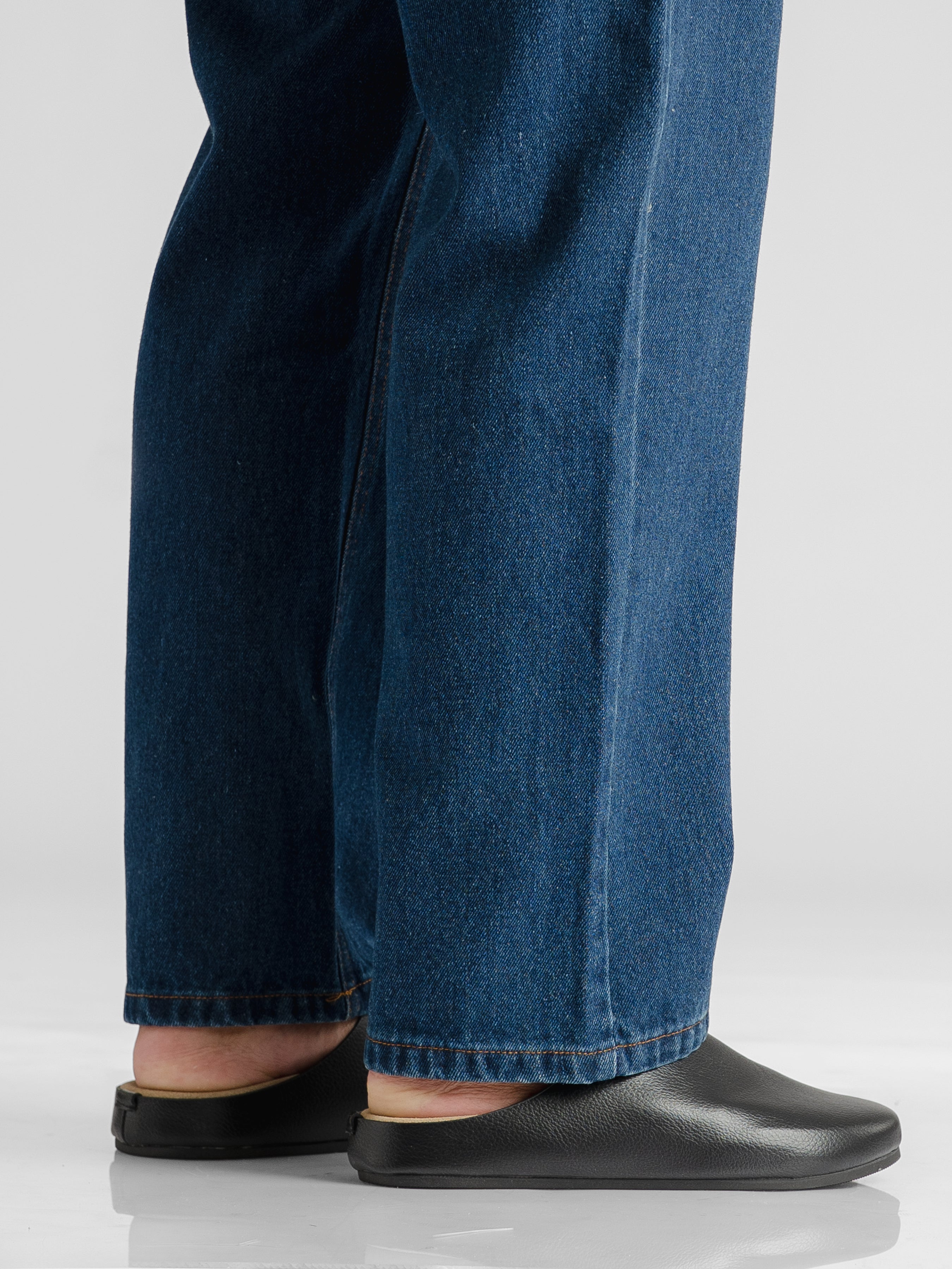 Palermo High Waisted Jeans - Dark Blue (Wide Fit)