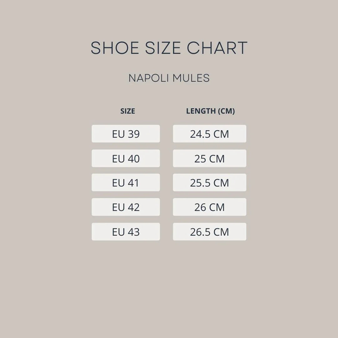 Napoli Mules - Black Pebble Grain Leather