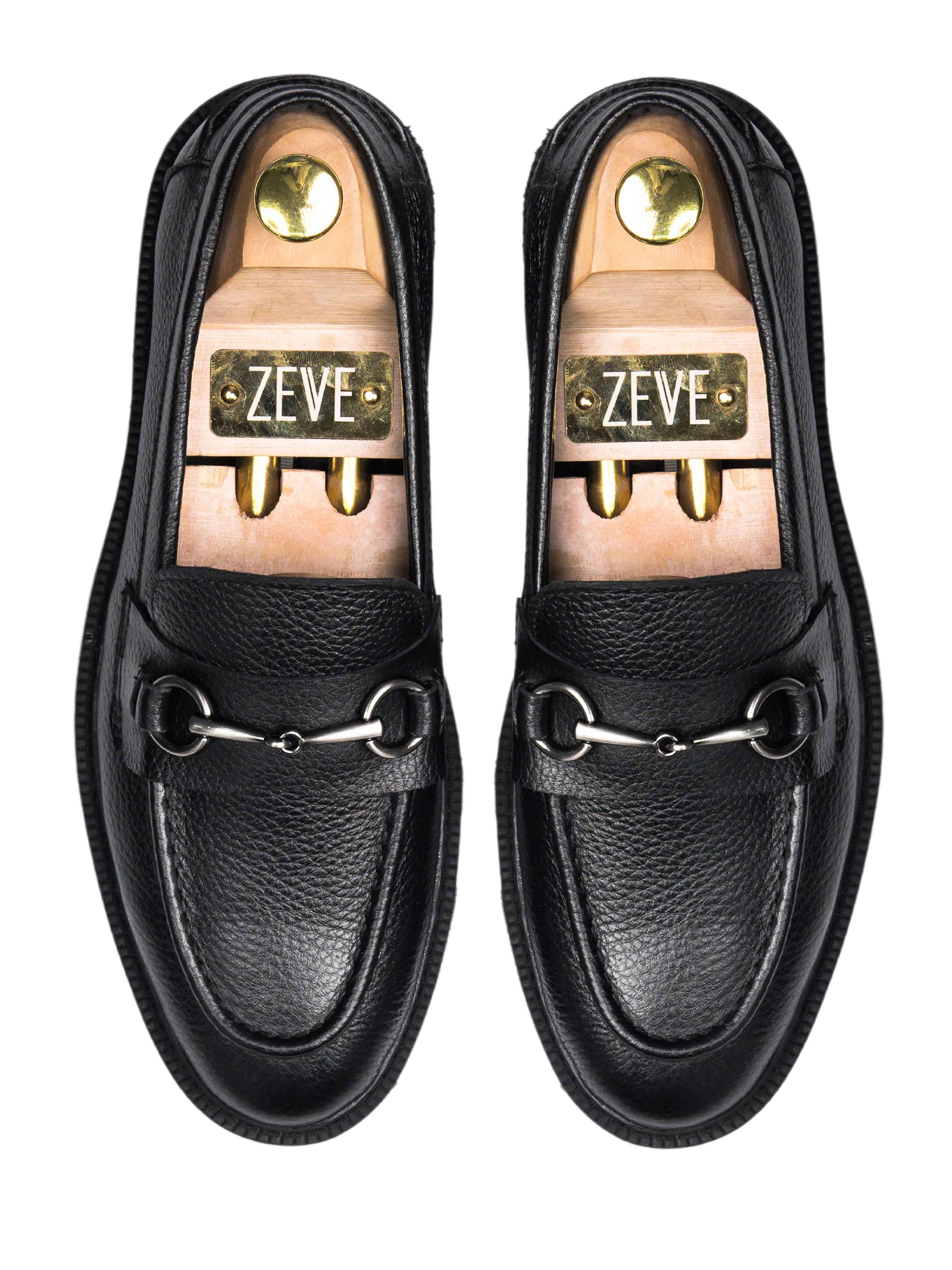 no2-PENNY-LOAFER-HORSEBIT-BUCKLE-BLACK-PEBBLE-GRAIN-LEATHER-_COMBAT-SOLE_-zeve-kuala-lumpur-men-shoes - Zeve