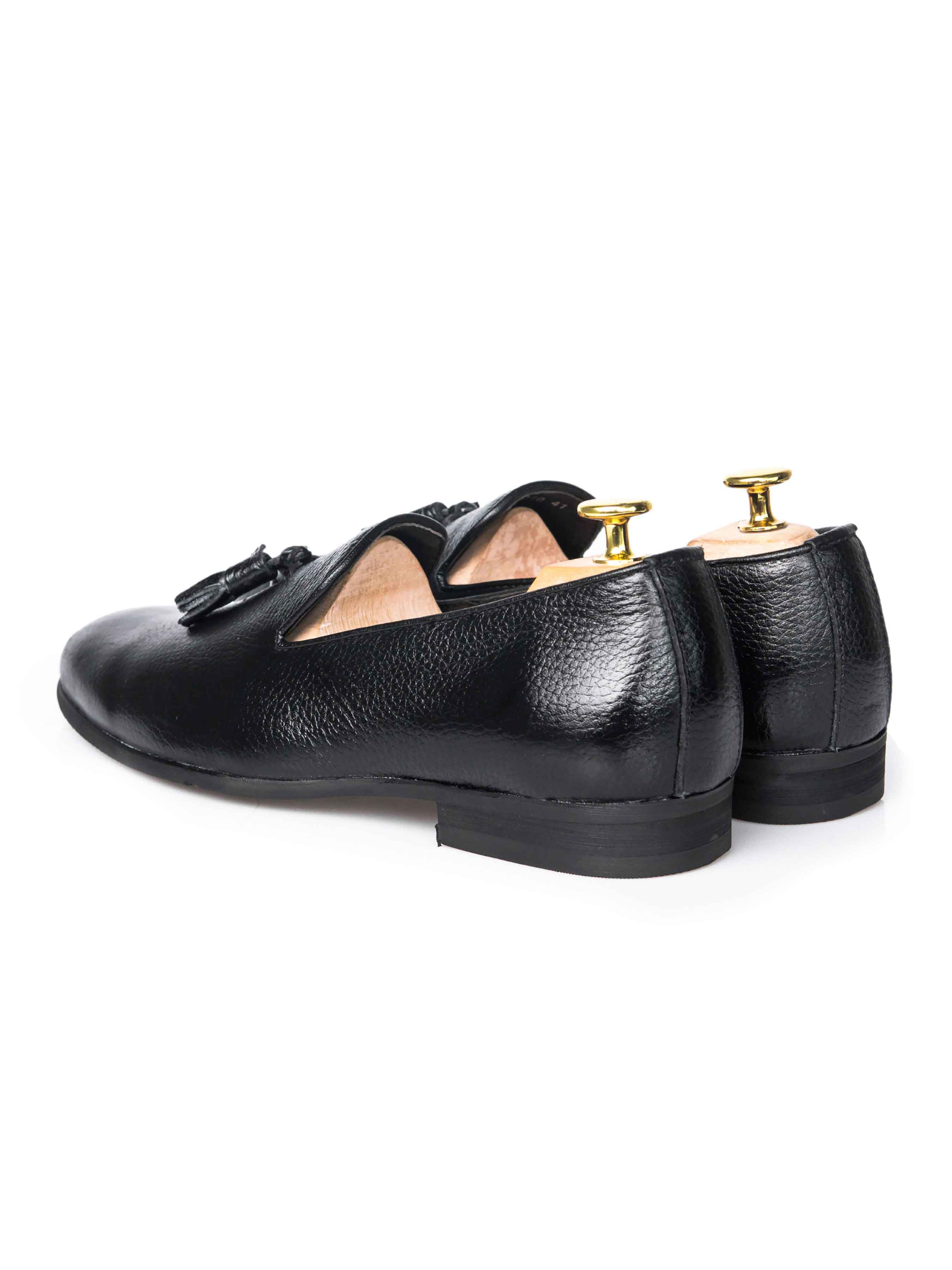 no3-LOAFER-SLIPPER-BLACK-PEBBLE-GRAIN-LEATHER-_COMBAT-SOLE_-zeve-kuala-lumpur-men-shoes - Zeve