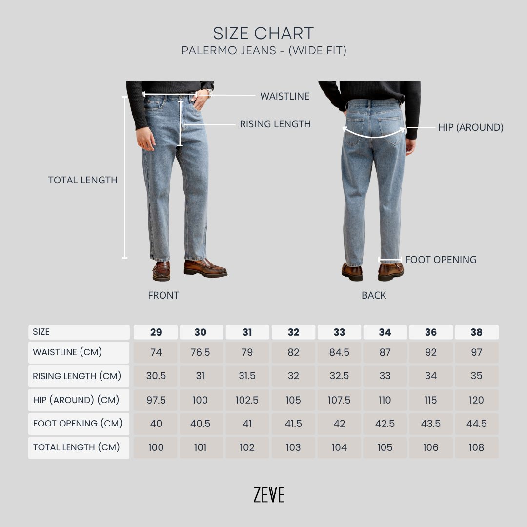 Palermo High Waisted Jeans - Light Blue (Wide Fit)