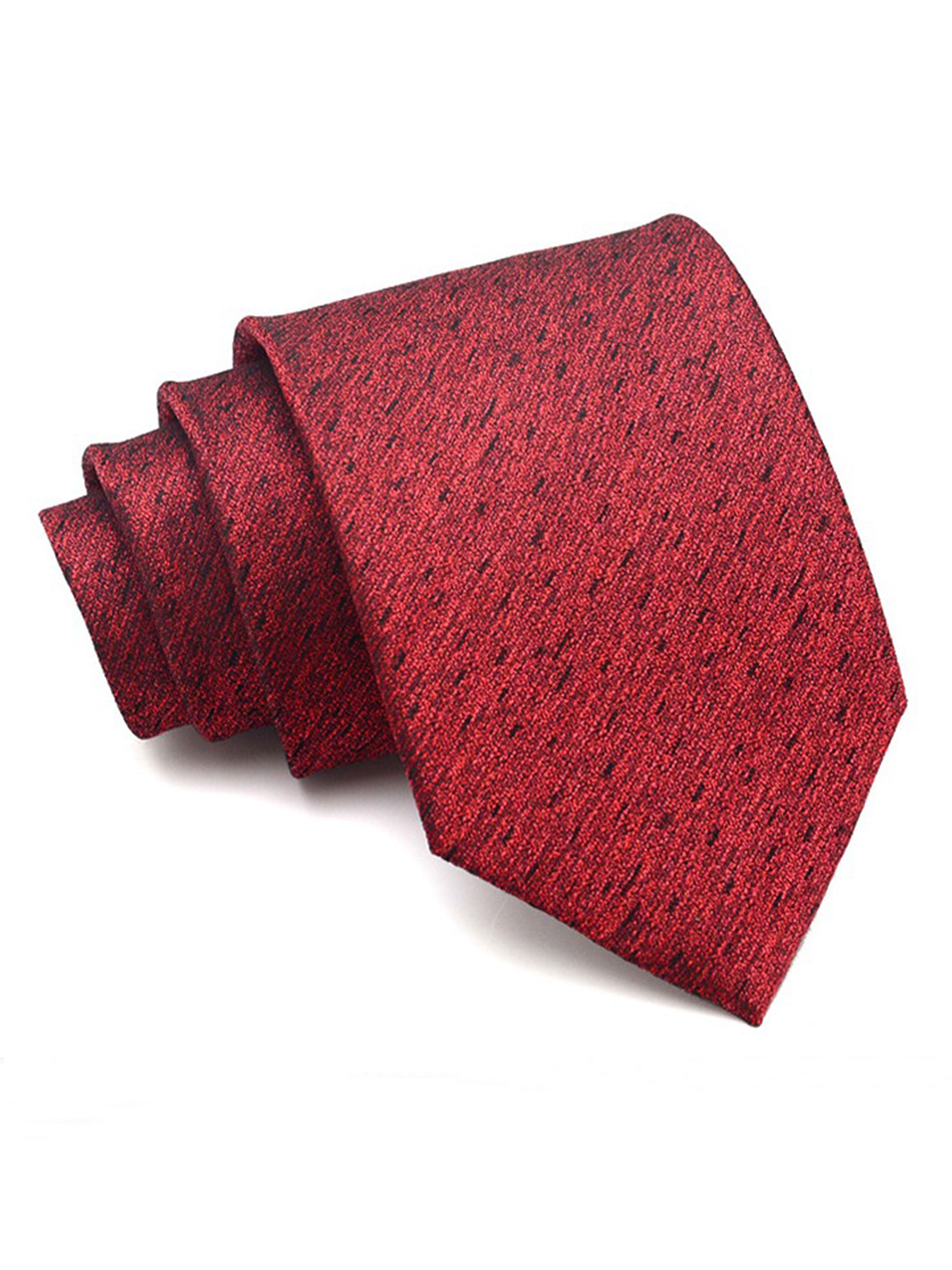 Abstract Tie - Red with Mini Black Lines - Zeve Shoes