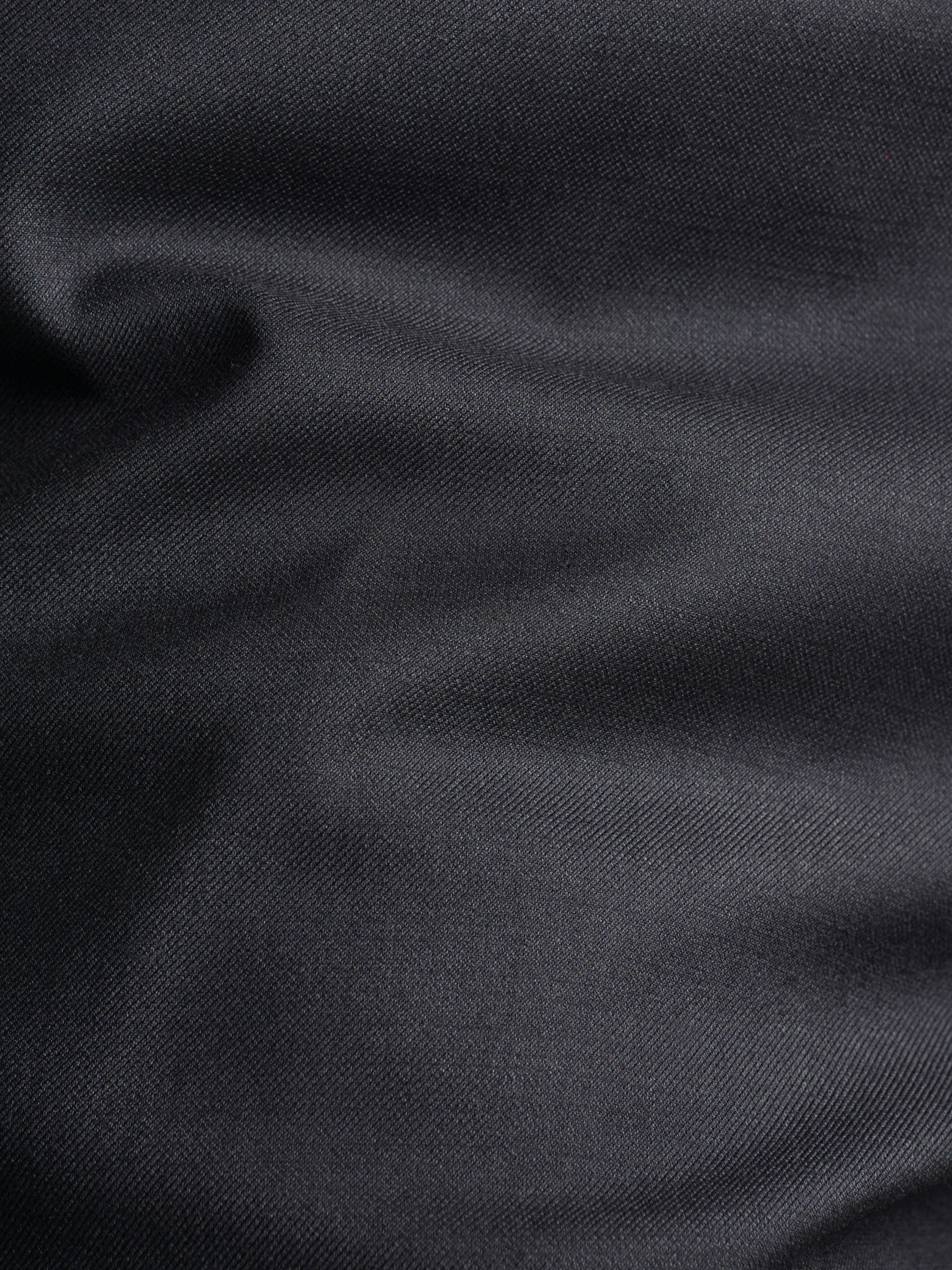 Trousers With Belt Loop - Jet Black Plain (Stretchable) - Zeve Shoes