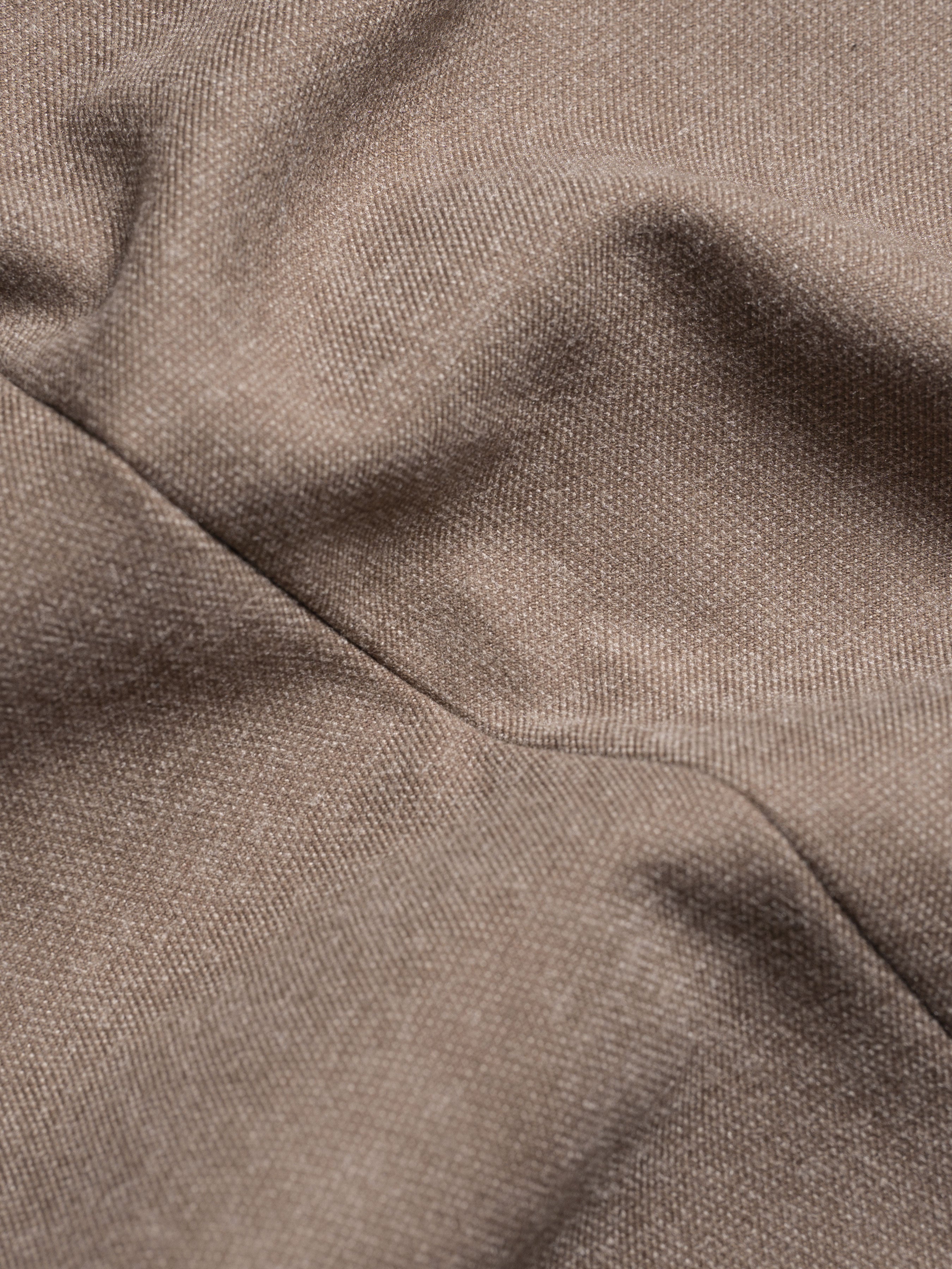 Trousers With Belt Loop - Light Brown Plain (Stretchable) - Zeve Shoes