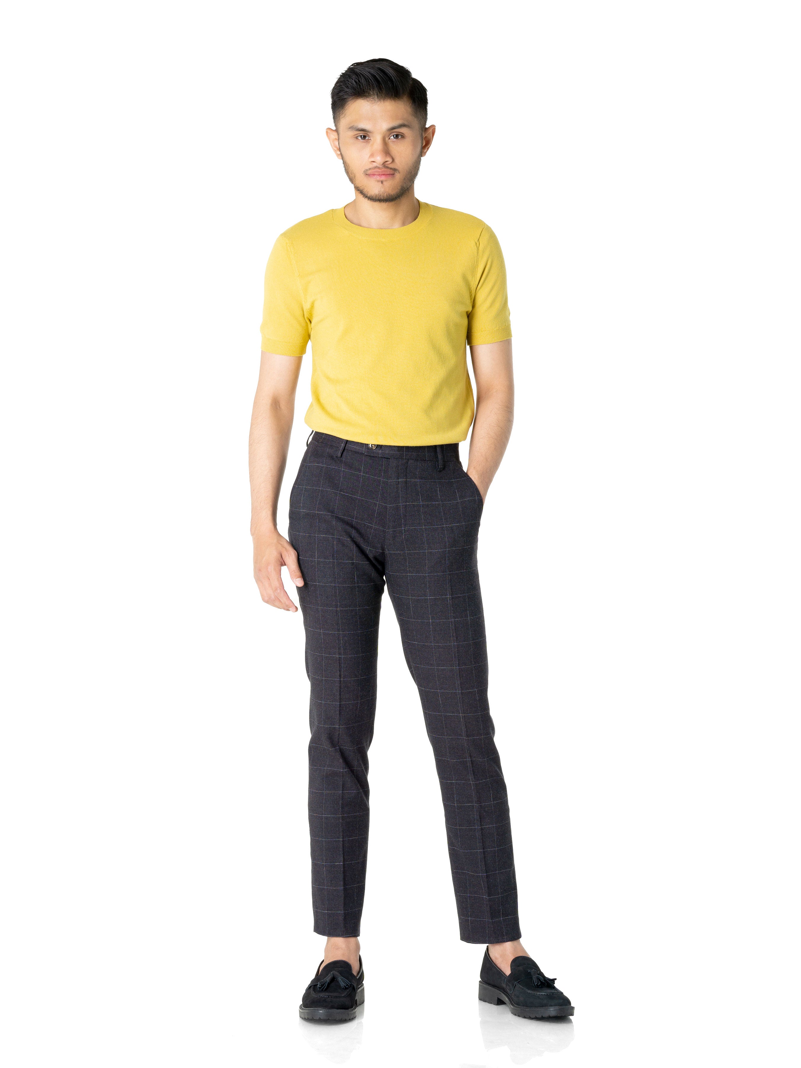 Basic Crew Neck Tee - Yellow - Zeve Shoes