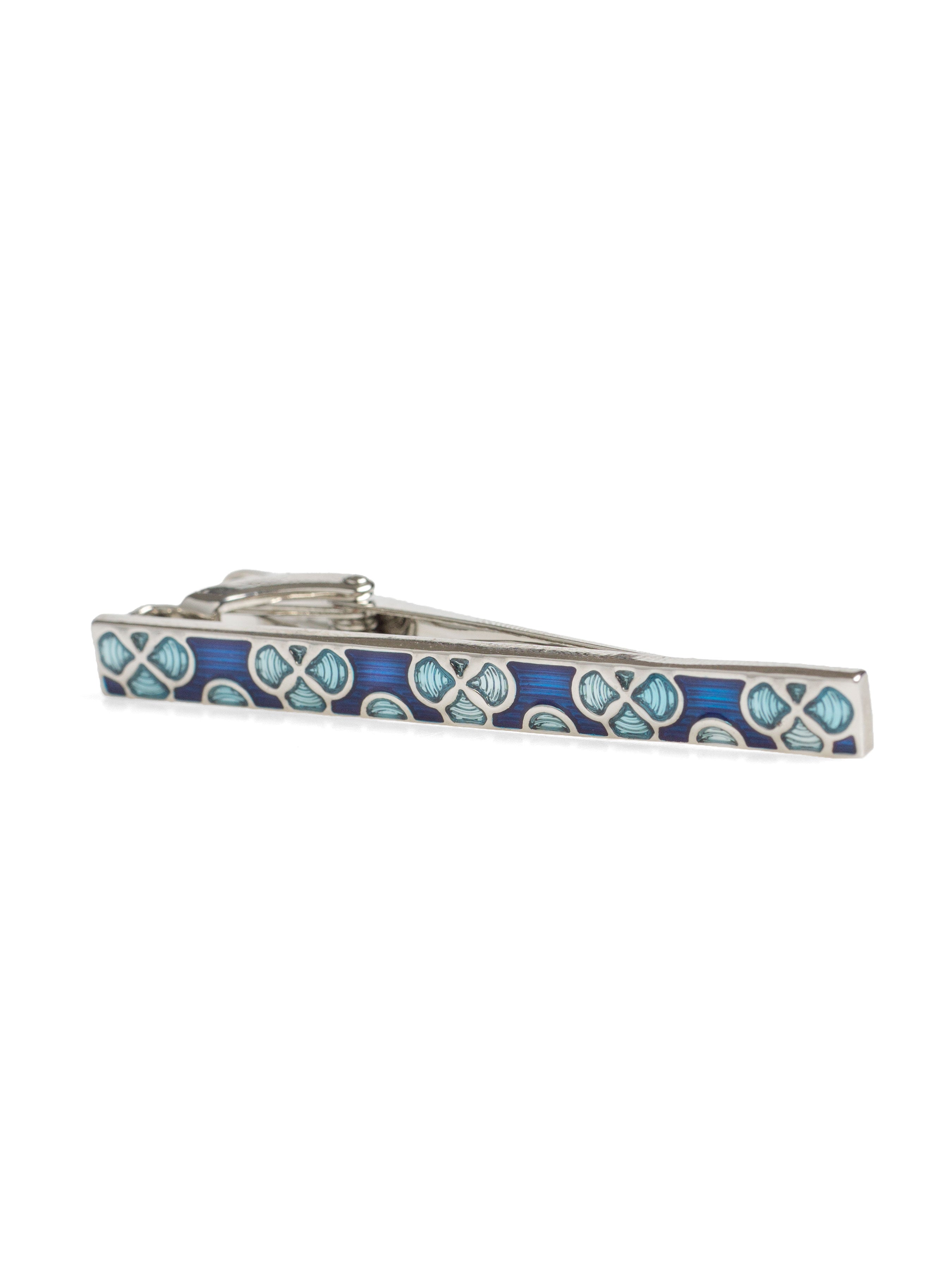 Tie Clip - Geo Batik Blue - Zeve Shoes