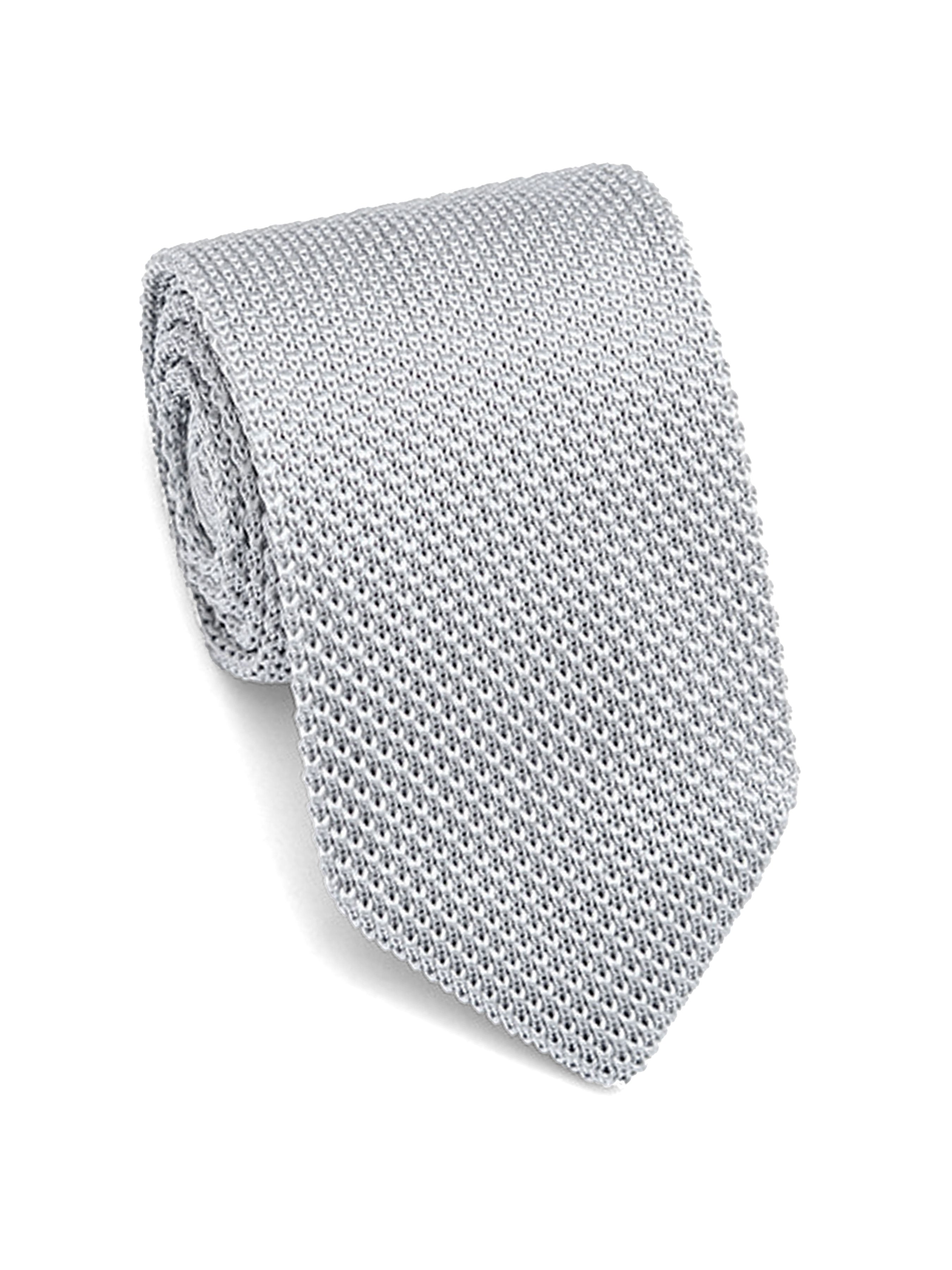 Knit-Tie-Light-Grey - Zeve