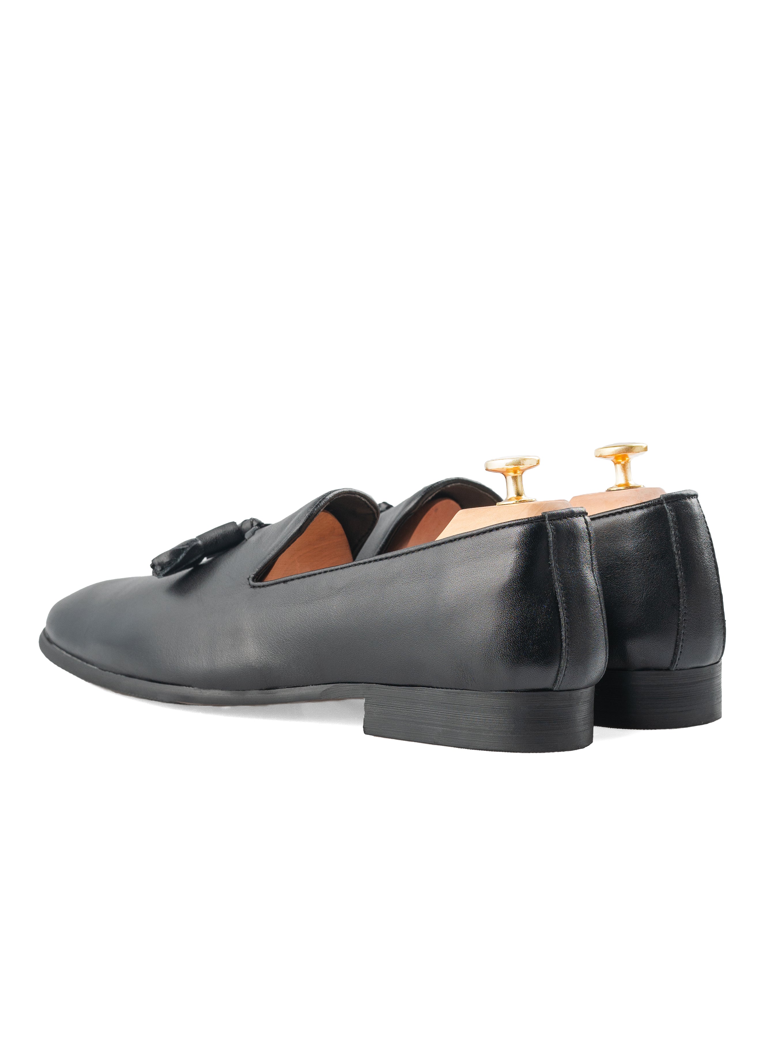 LoaferSlipperSolidBlack-Back - Zeve
