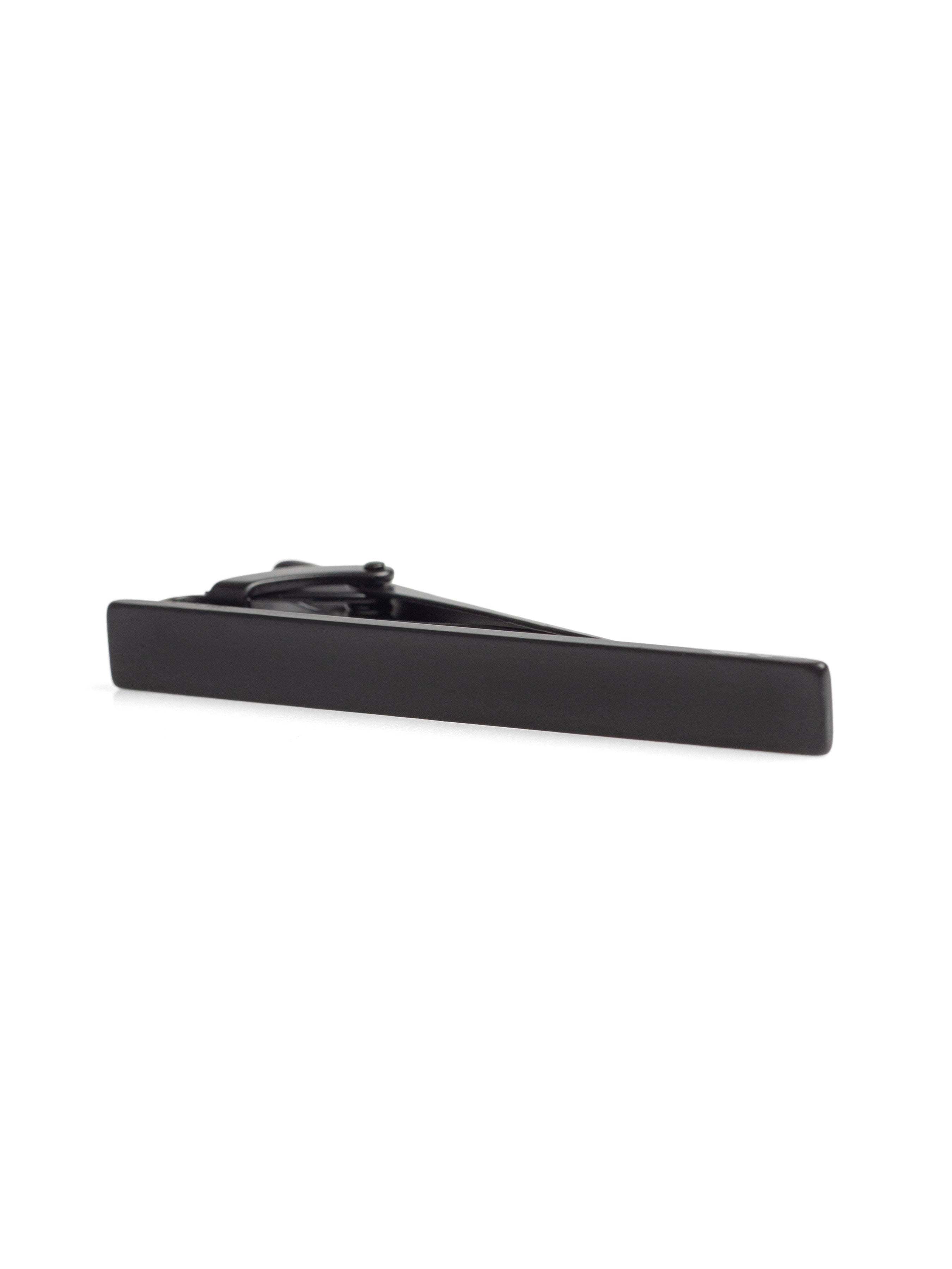 Tie Clip - Matte Solid Black - Zeve Shoes