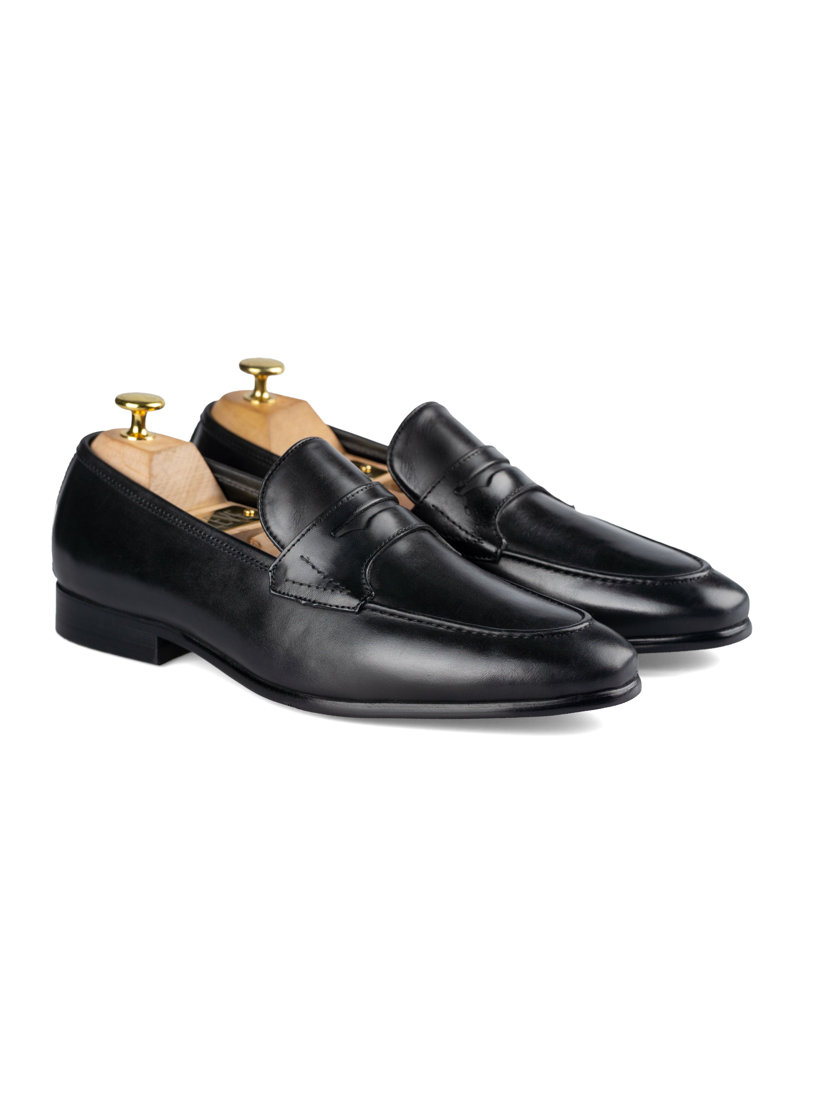 Penny-Loafer-Wing-Strap-Solid-Black_02 - Zeve