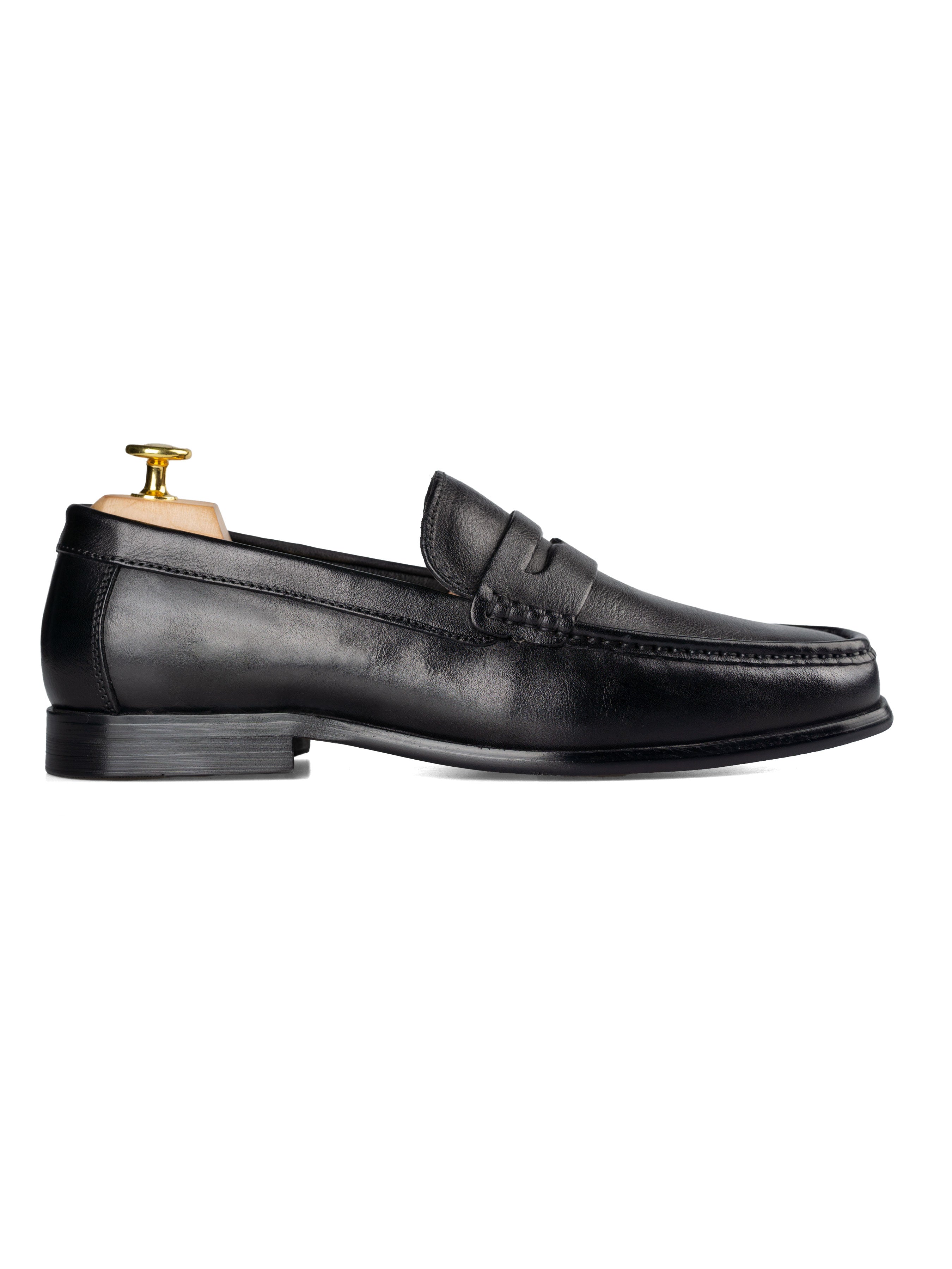 Penny Moccasin Loafer - Solid Black - Zeve Shoes