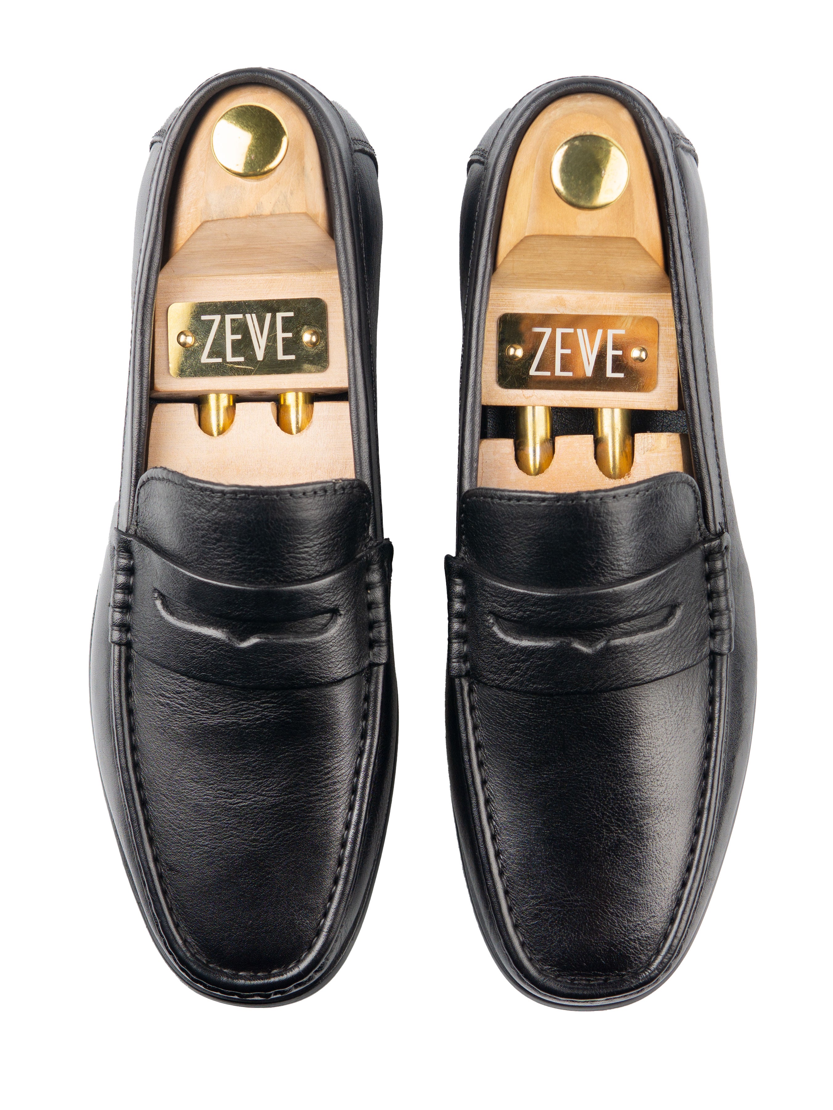 Penny Moccasin Loafer - Solid Black - Zeve Shoes