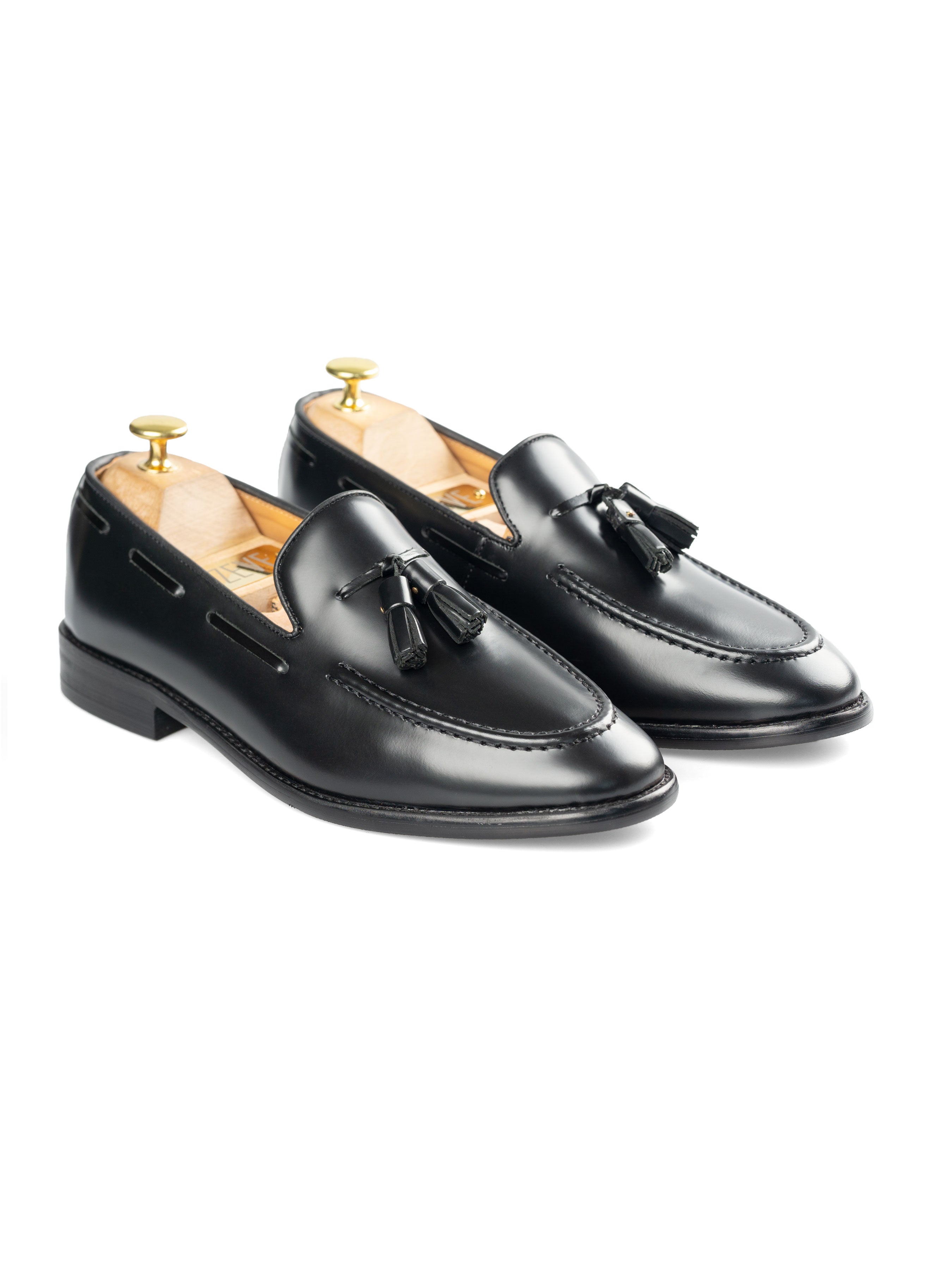 Tassel Loafer - Black Polished Leather - Zeve Shoes