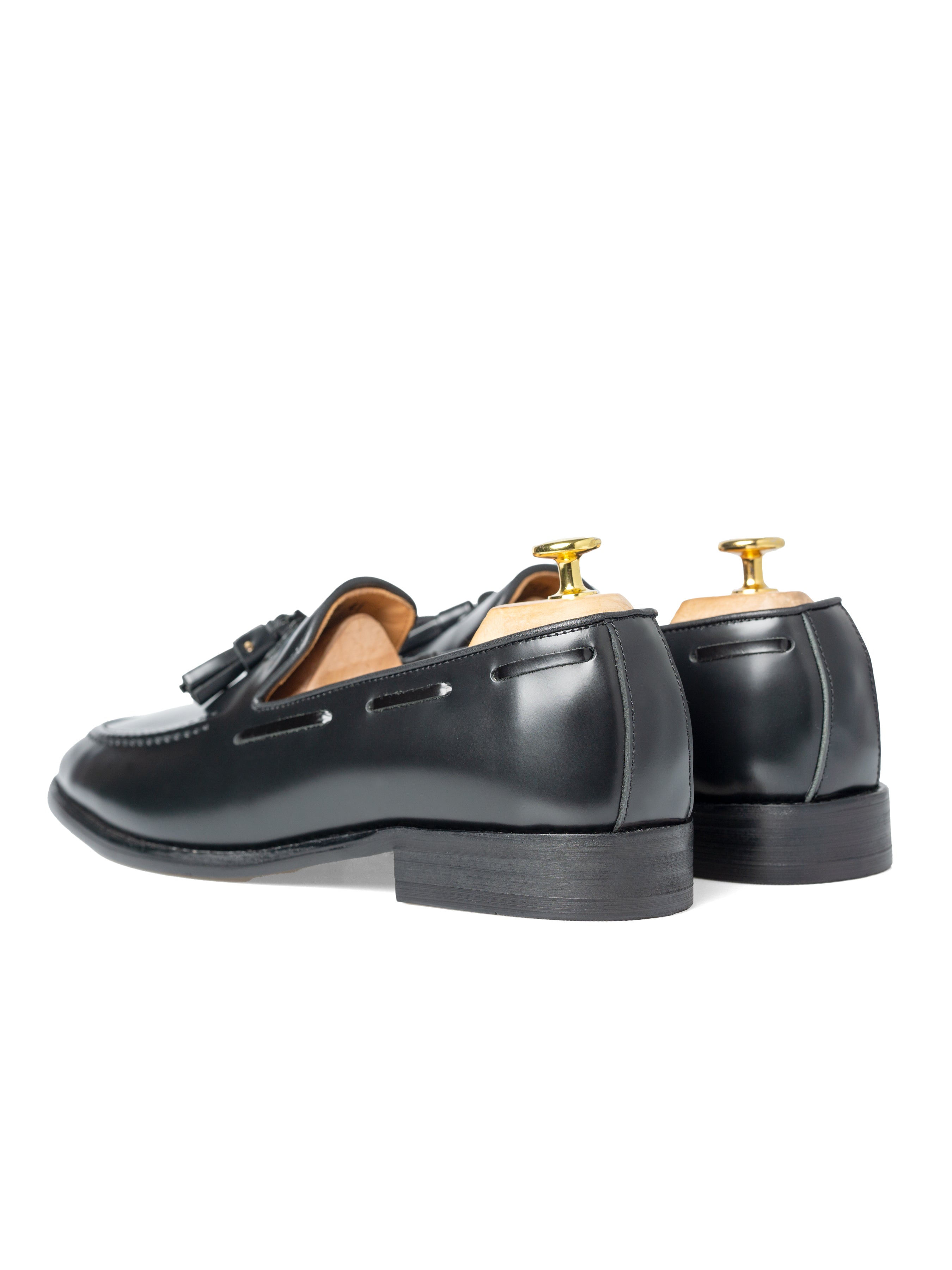 Tassel Loafer - Black Polished Leather - Zeve Shoes