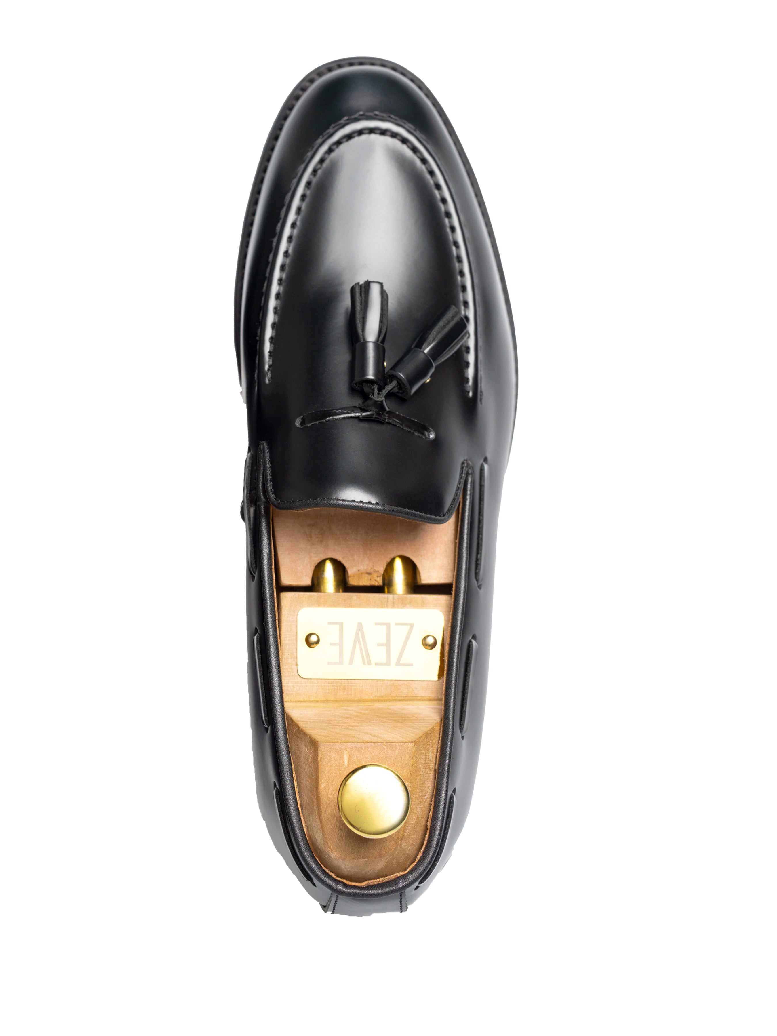 Tassel Loafer - Black Polished Leather - Zeve Shoes