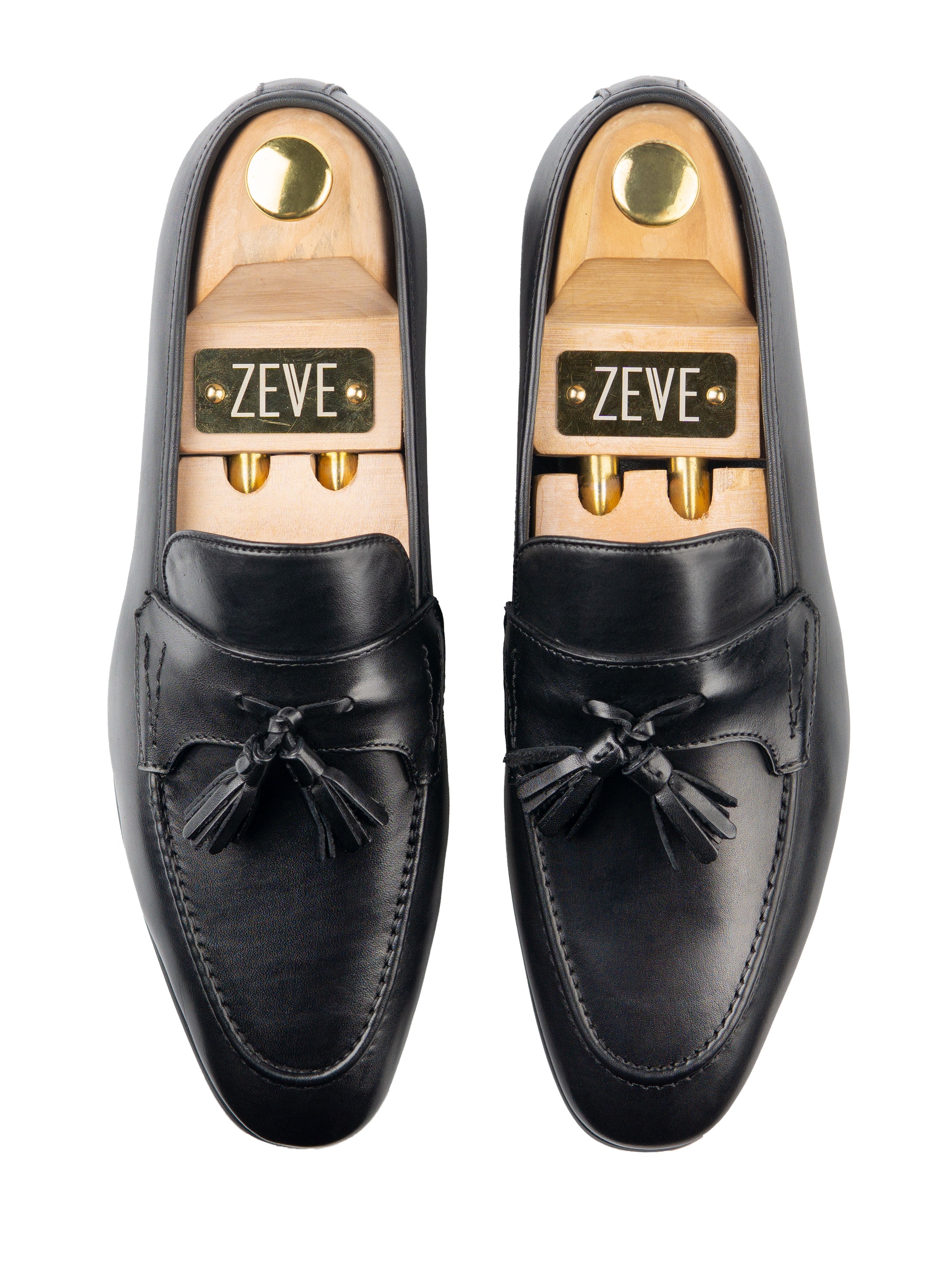Tassel-Loafer-Wing-Strap-Solid-Black_04 - Zeve
