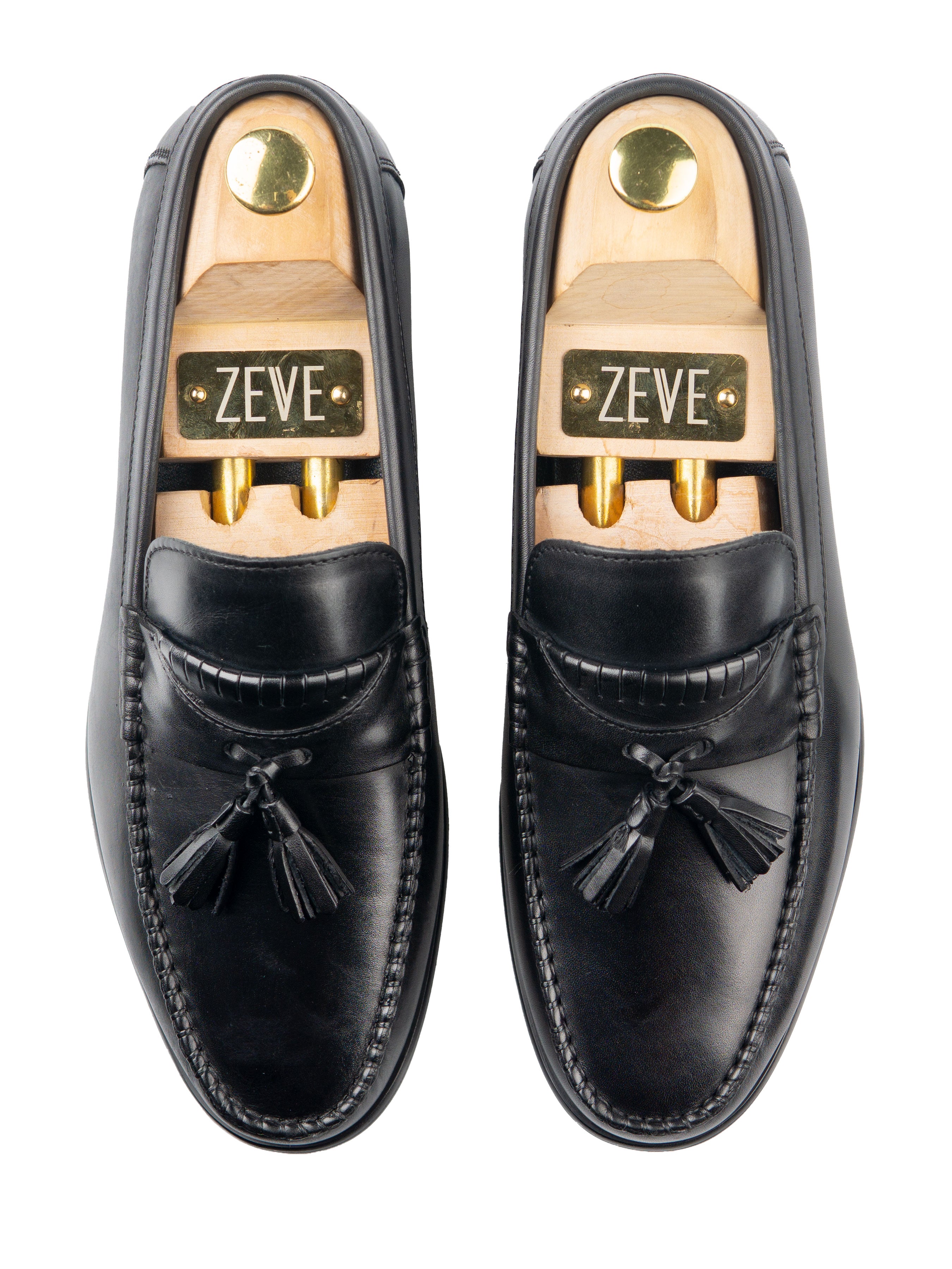 Tassel Moccasin Loafer - Solid Black - Zeve Shoes