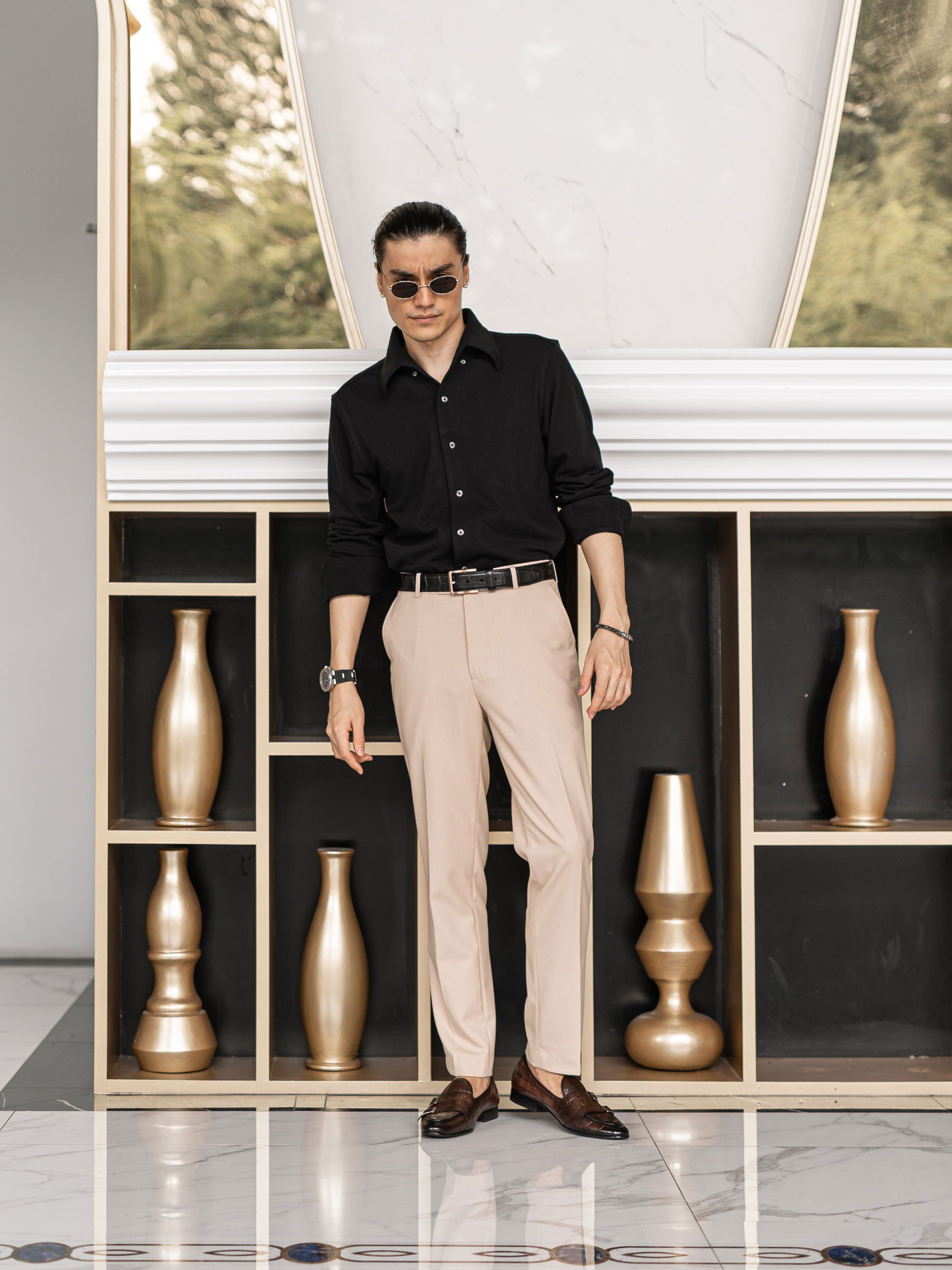 Belgian Loafer - Dark Brown Croco Double Monk Strap - Zeve Shoes