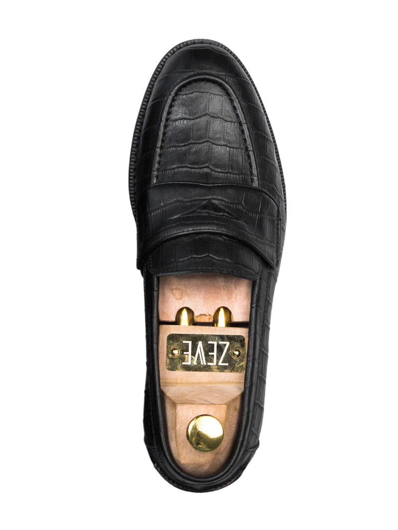 no-4-WAYNE-PENNY-BLACK-CROCO-_CREPE-SOLE_-zeve-kuala-lumpur-men-shoes - Zeve
