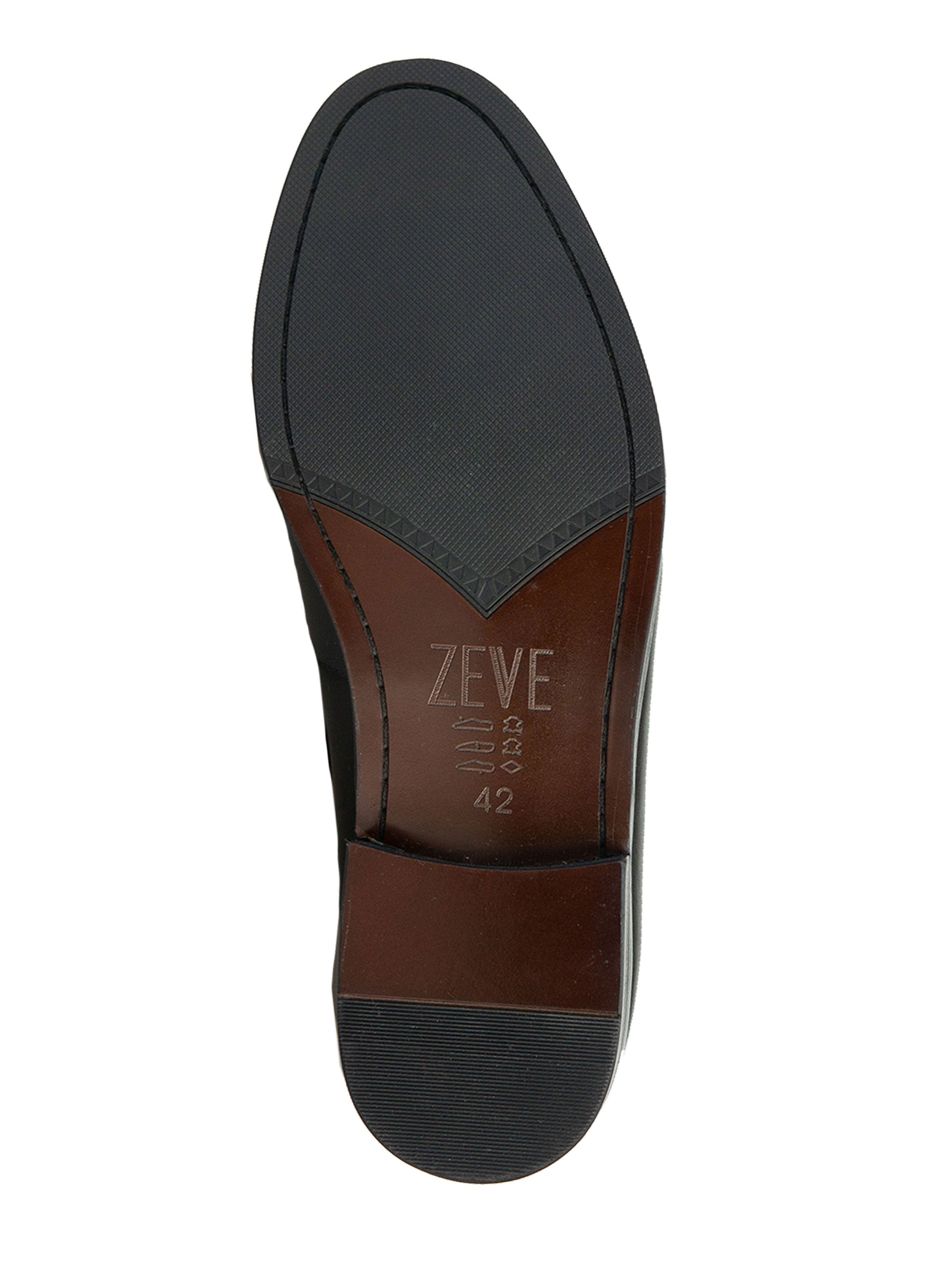 Penny Loafer Wing Strap - Dark Brown (Hand Painted Patina) - Zeve Shoes