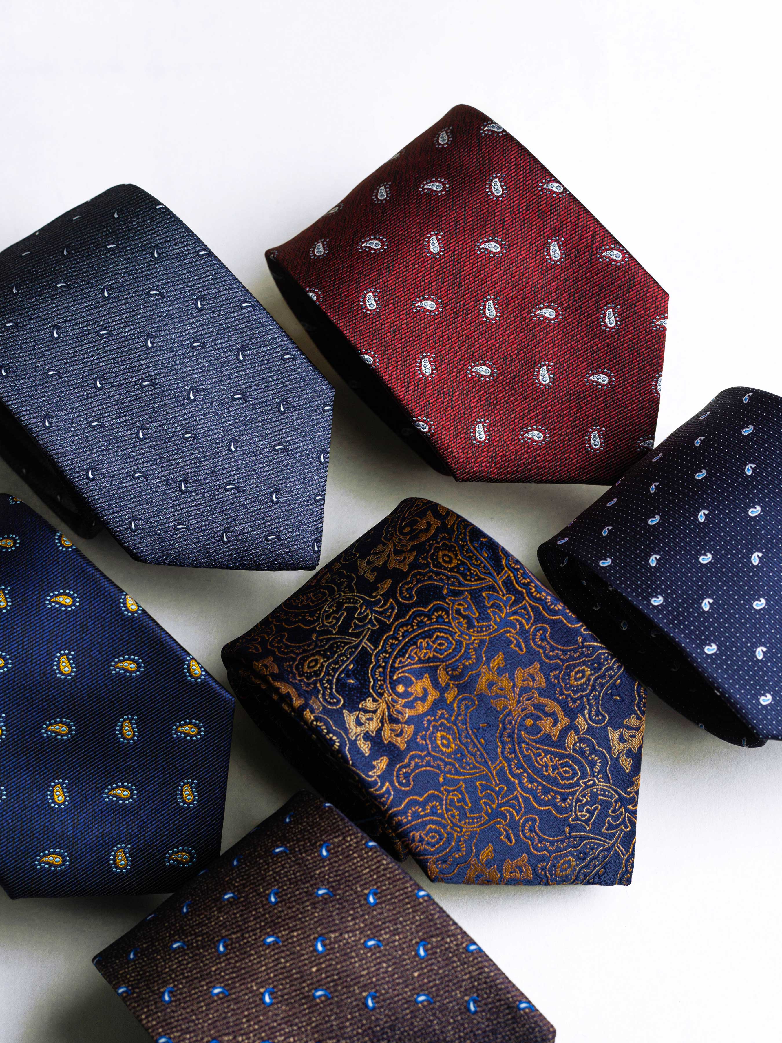 Budding Paisley Tie - Grosgrain Ash Blue - Zeve Shoes