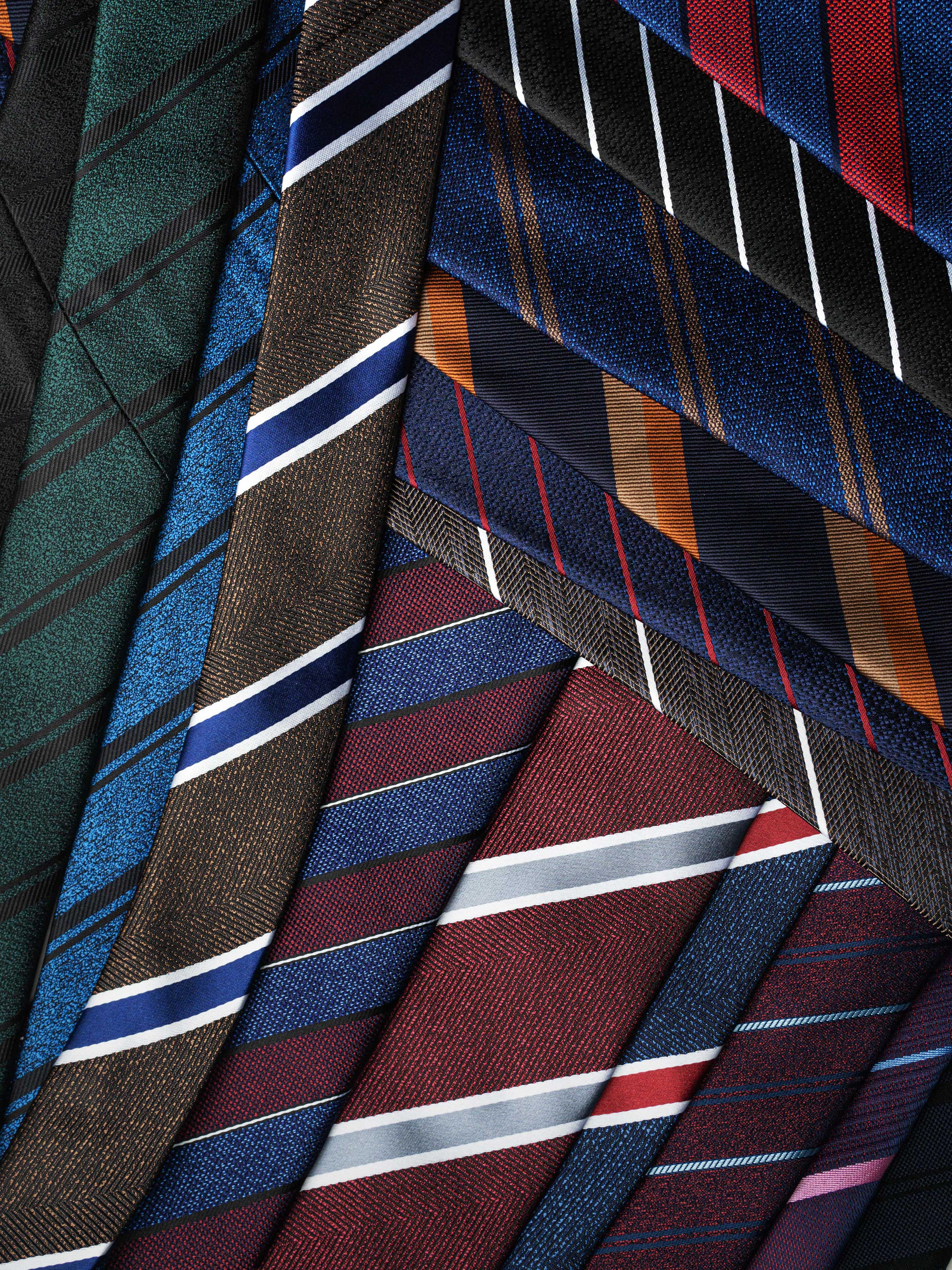 Awning Stripe Tie - Navy Blue with Red Line - Zeve Shoes