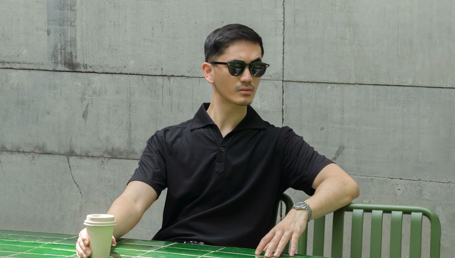 Classy black polo shirt for handsome men