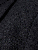 11DoubleBreastedSuitBlazerSeersuckerBlackPlain_PeakLapel - Zeve