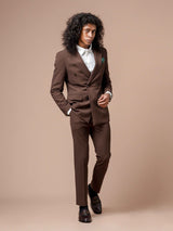 1DoubleBreastedSuitBlazerSeersuckerCoffeePlain_PeakLapel - Zeve