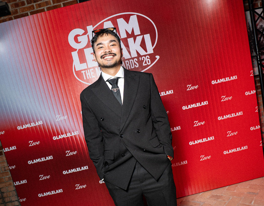 An awards-night portrait