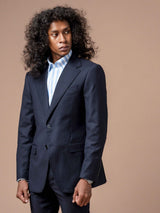 5SingleBreastedSuitBlazerDarkBluePlain_NotchLapel - Zeve